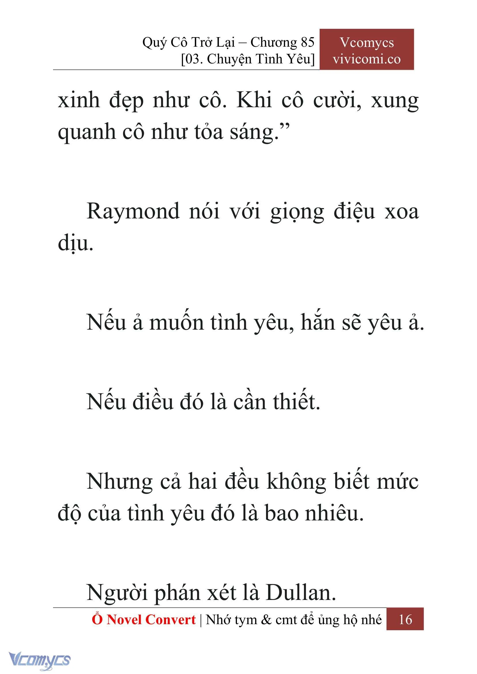 [Novel] Quý Cô Trở Lại Chapter  85 - 18