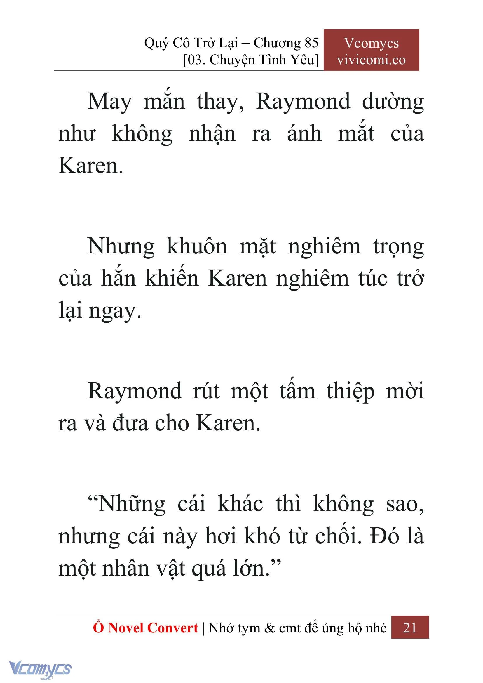 [Novel] Quý Cô Trở Lại Chapter  85 - 23