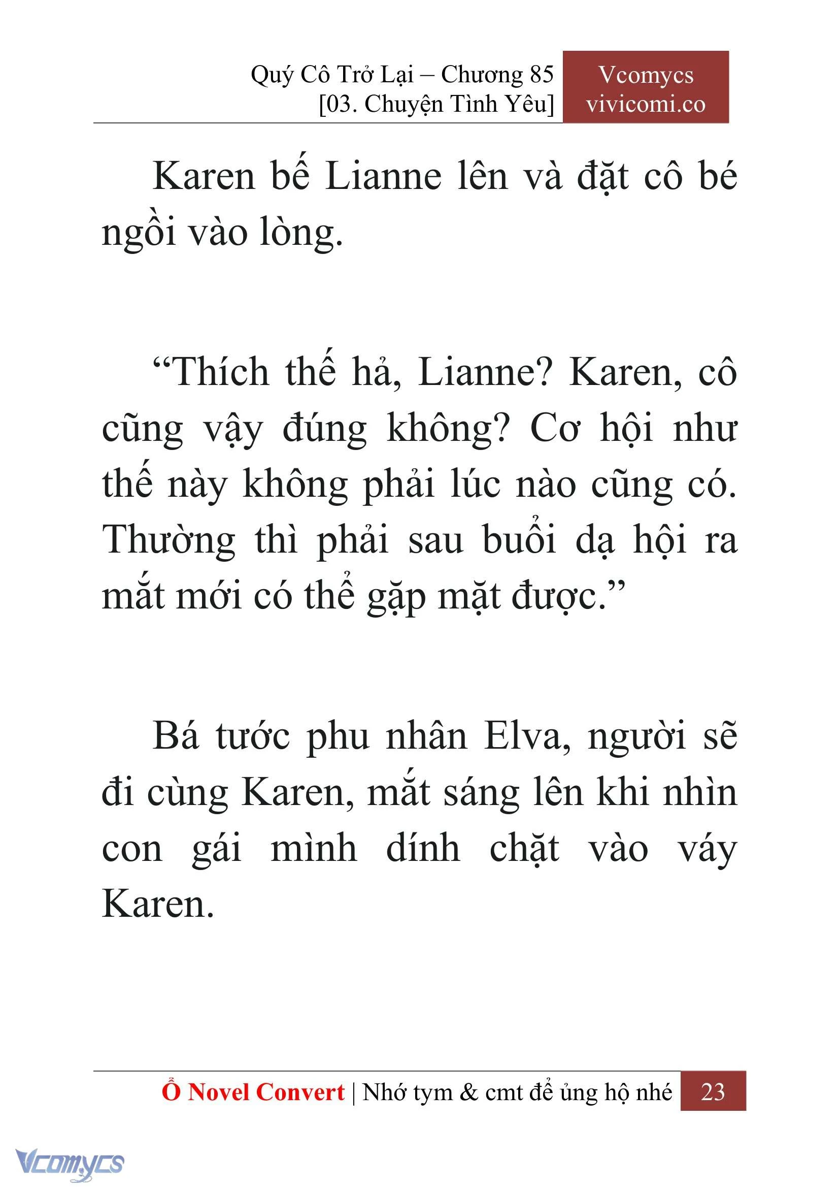 [Novel] Quý Cô Trở Lại Chapter  85 - 25