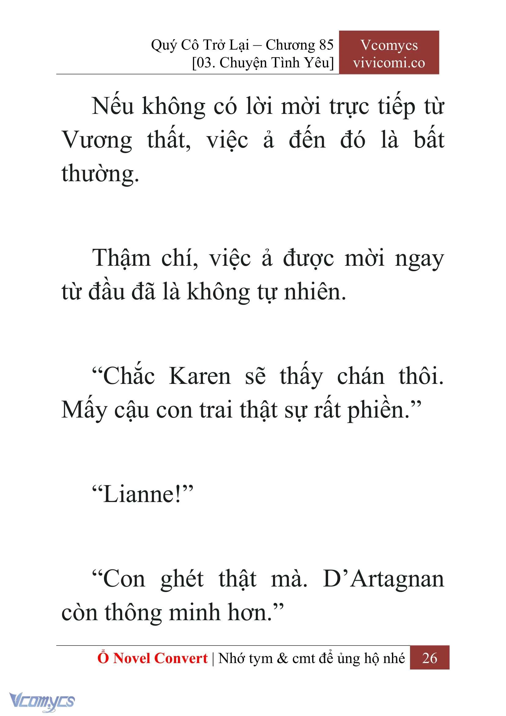 [Novel] Quý Cô Trở Lại Chapter  85 - 28