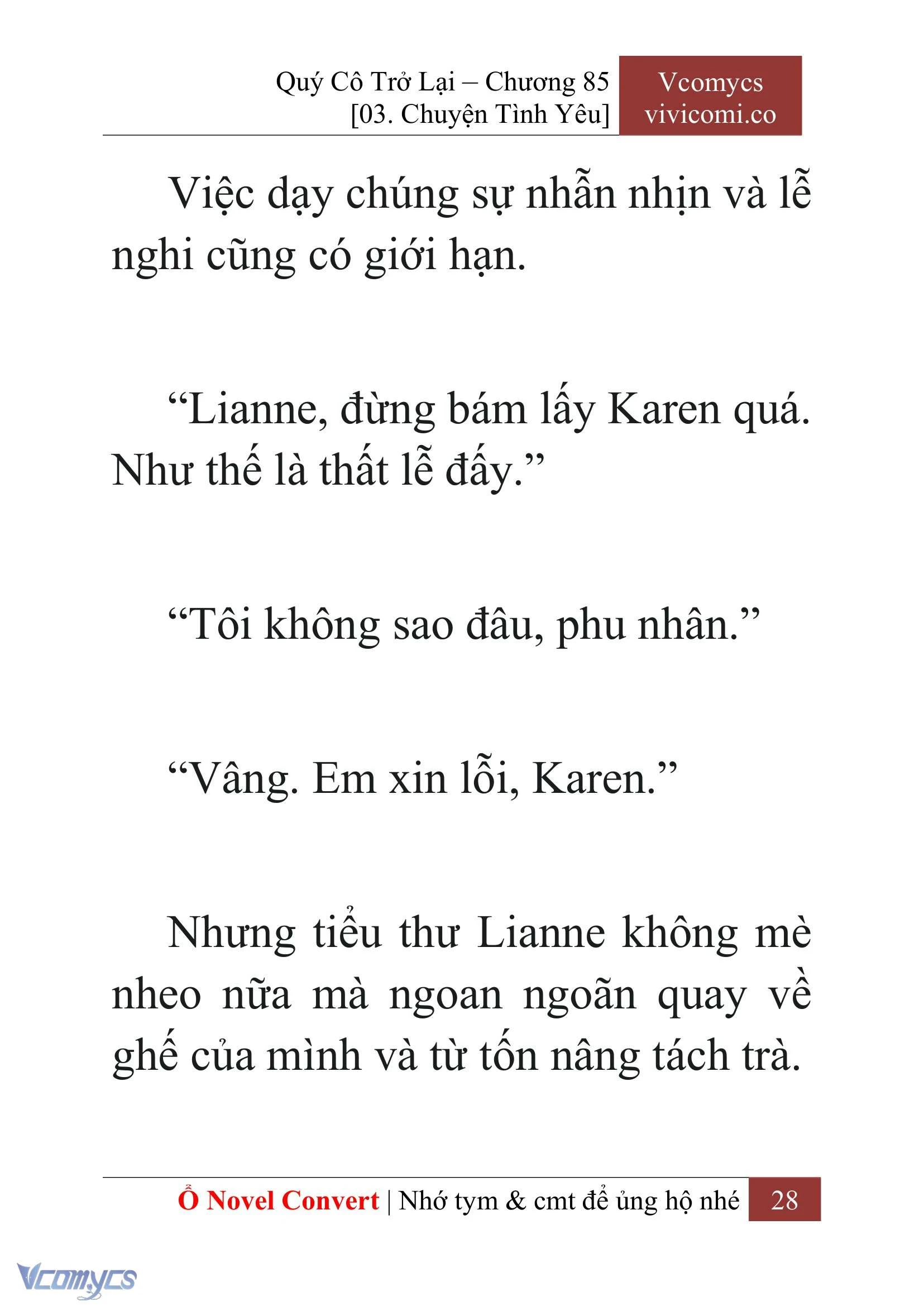 [Novel] Quý Cô Trở Lại Chapter  85 - 30