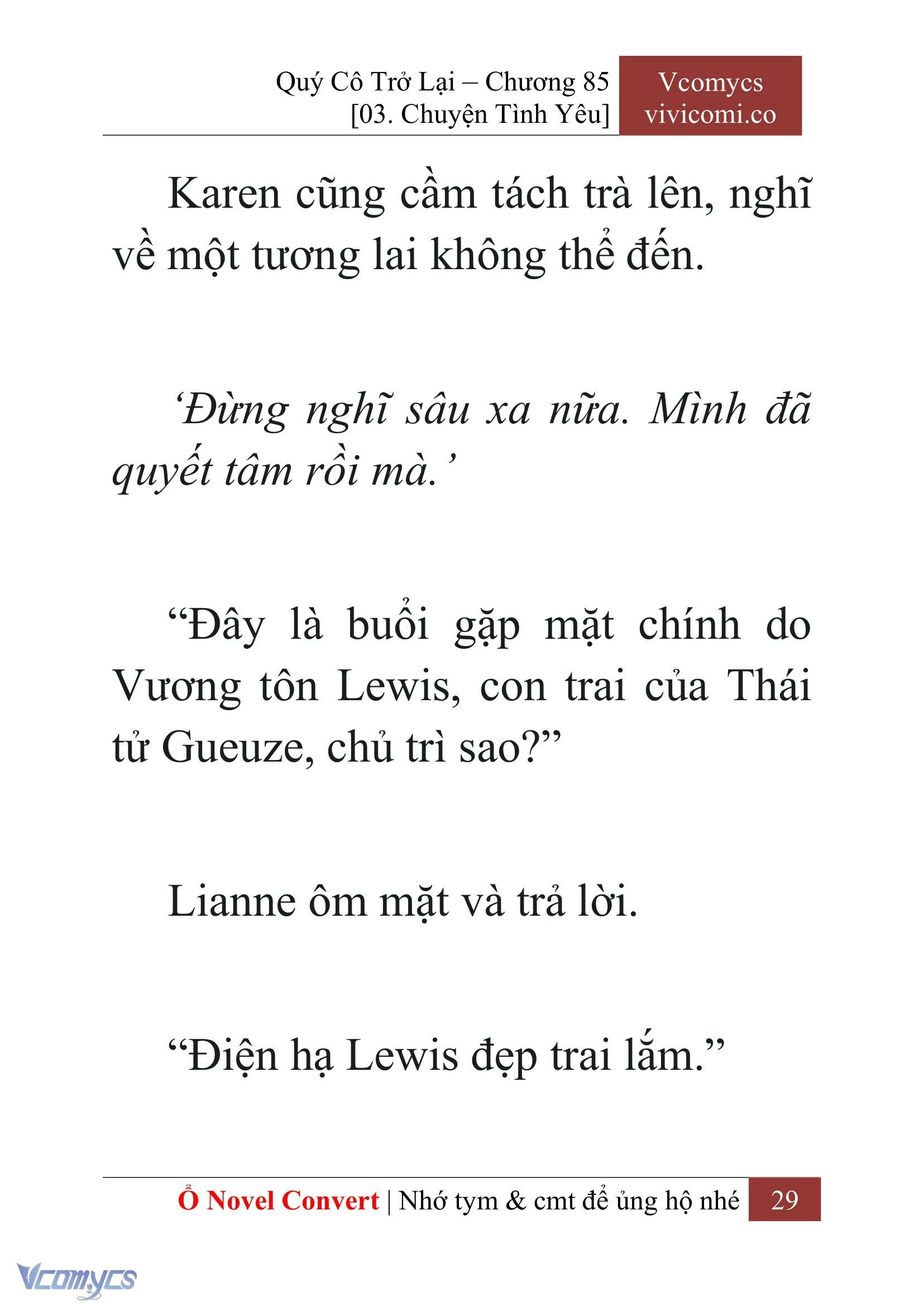 [Novel] Quý Cô Trở Lại Chapter  85 - 31