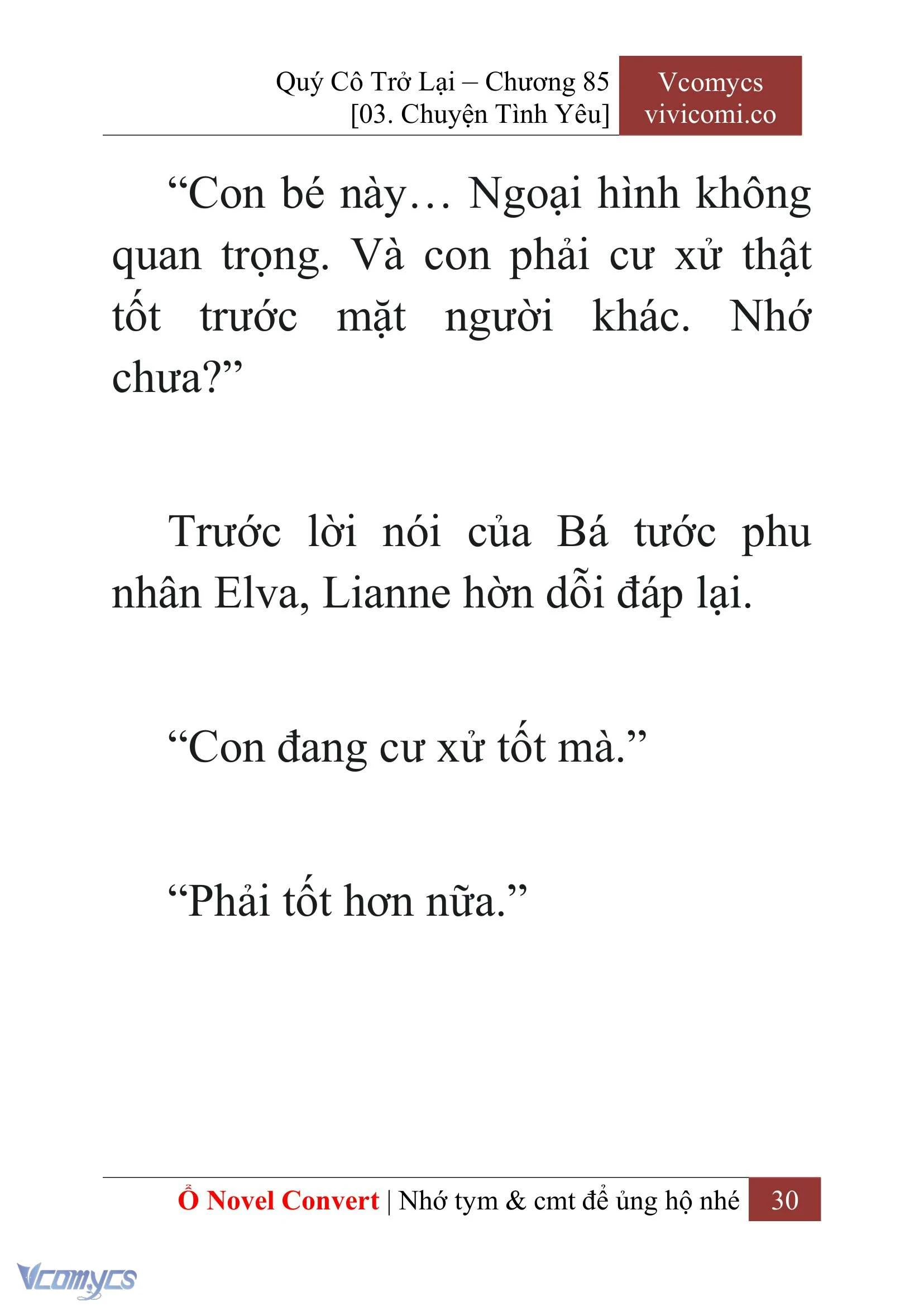 [Novel] Quý Cô Trở Lại Chapter  85 - 32