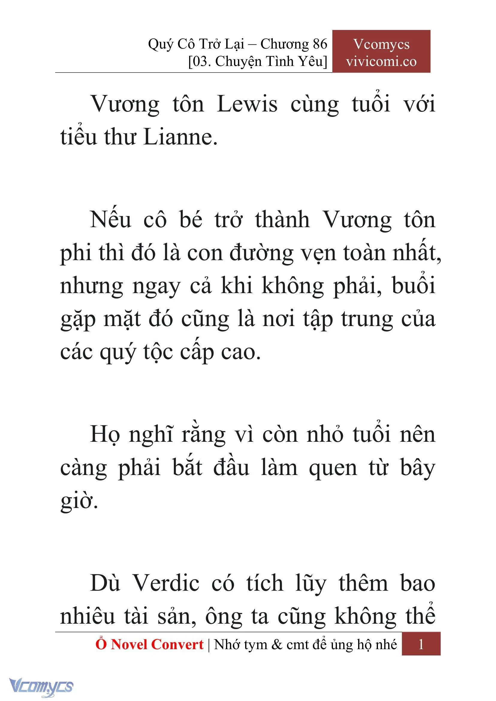 [Novel] Quý Cô Trở Lại Chapter  86 - 3