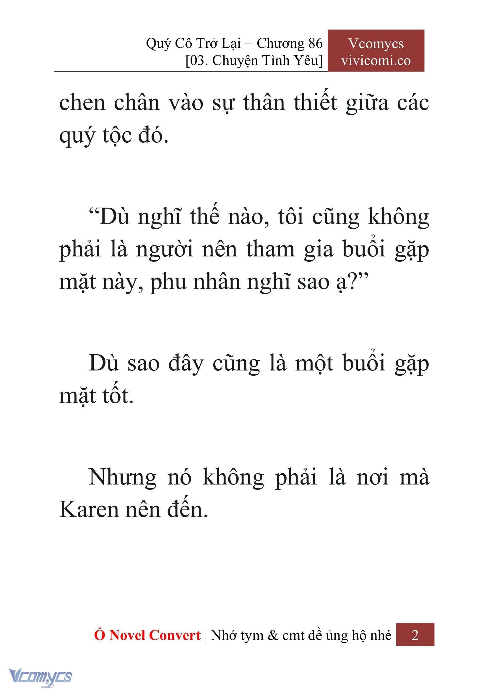 [Novel] Quý Cô Trở Lại Chapter  86 - 4