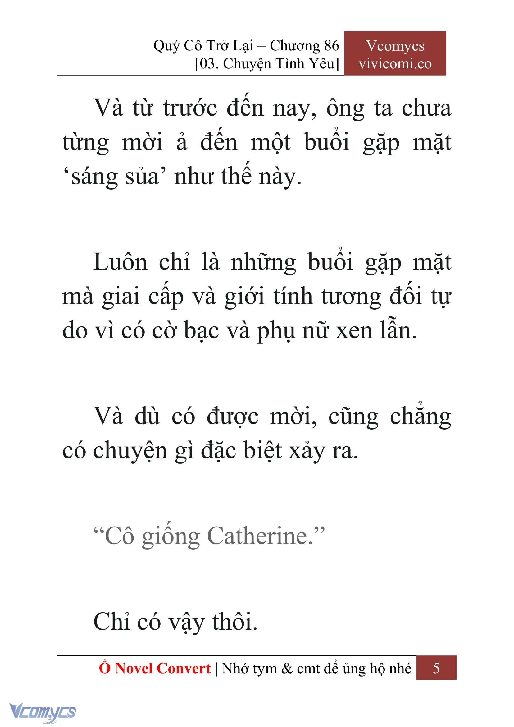 [Novel] Quý Cô Trở Lại Chapter  86 - 7