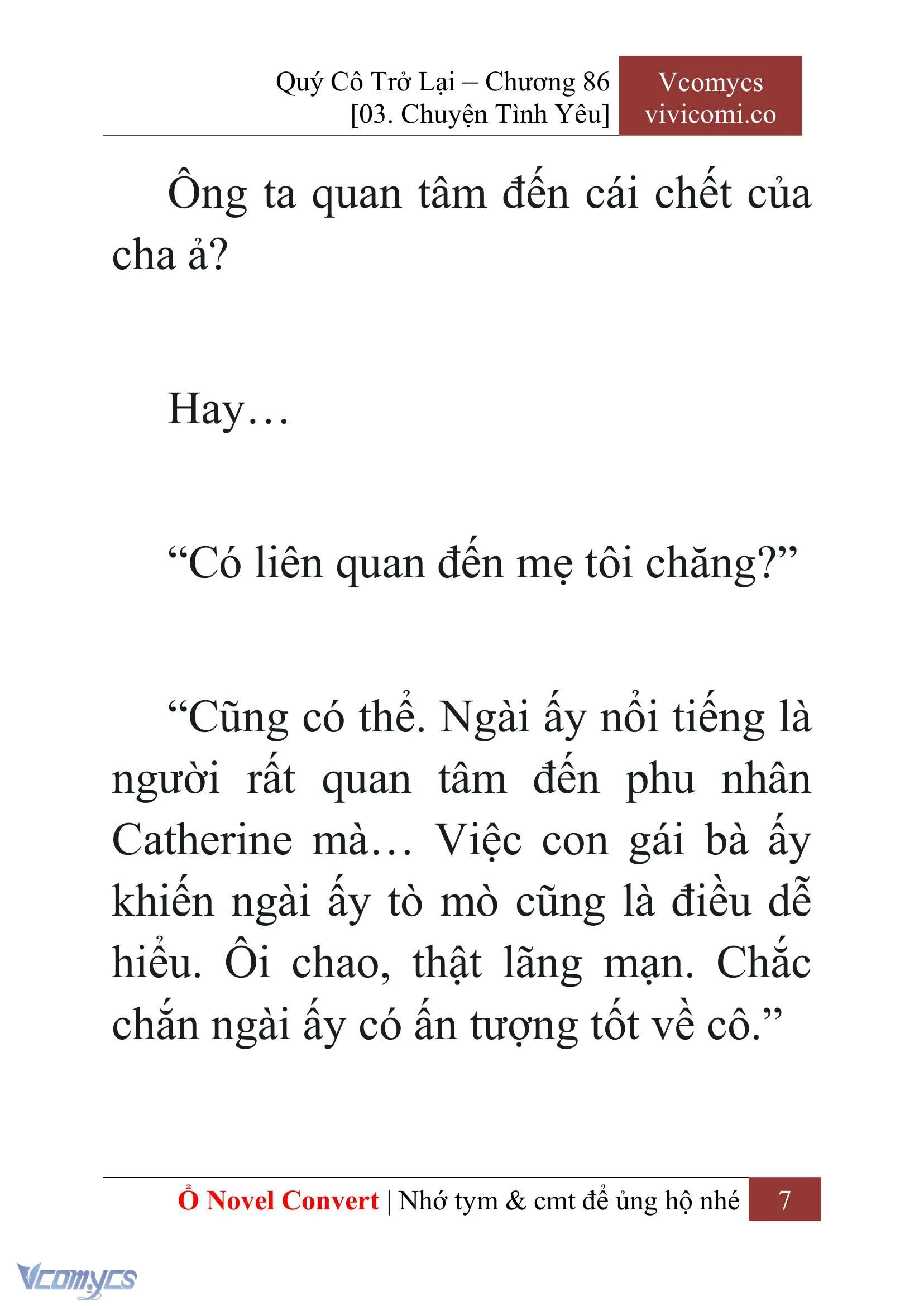 [Novel] Quý Cô Trở Lại Chapter  86 - 9