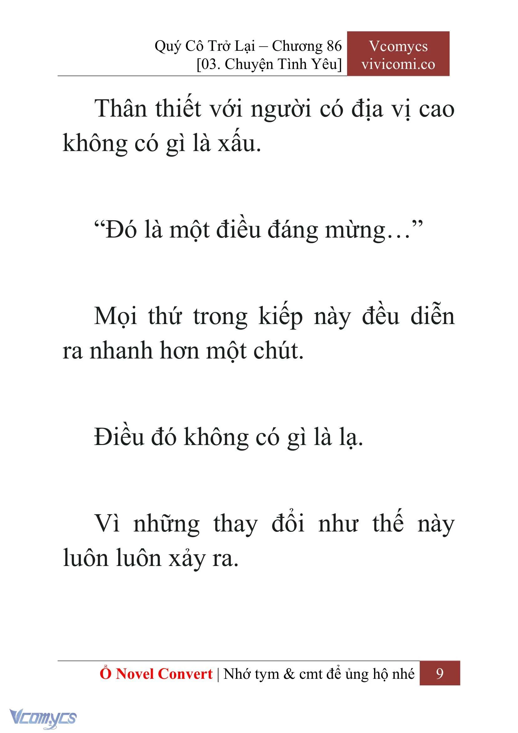 [Novel] Quý Cô Trở Lại Chapter  86 - 11