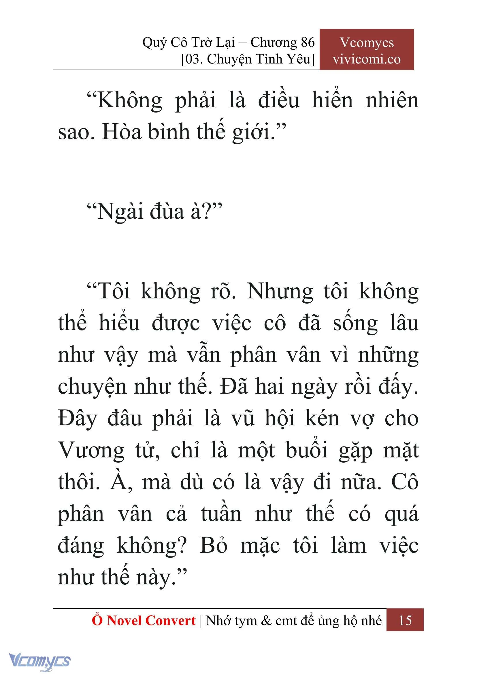 [Novel] Quý Cô Trở Lại Chapter  86 - 17