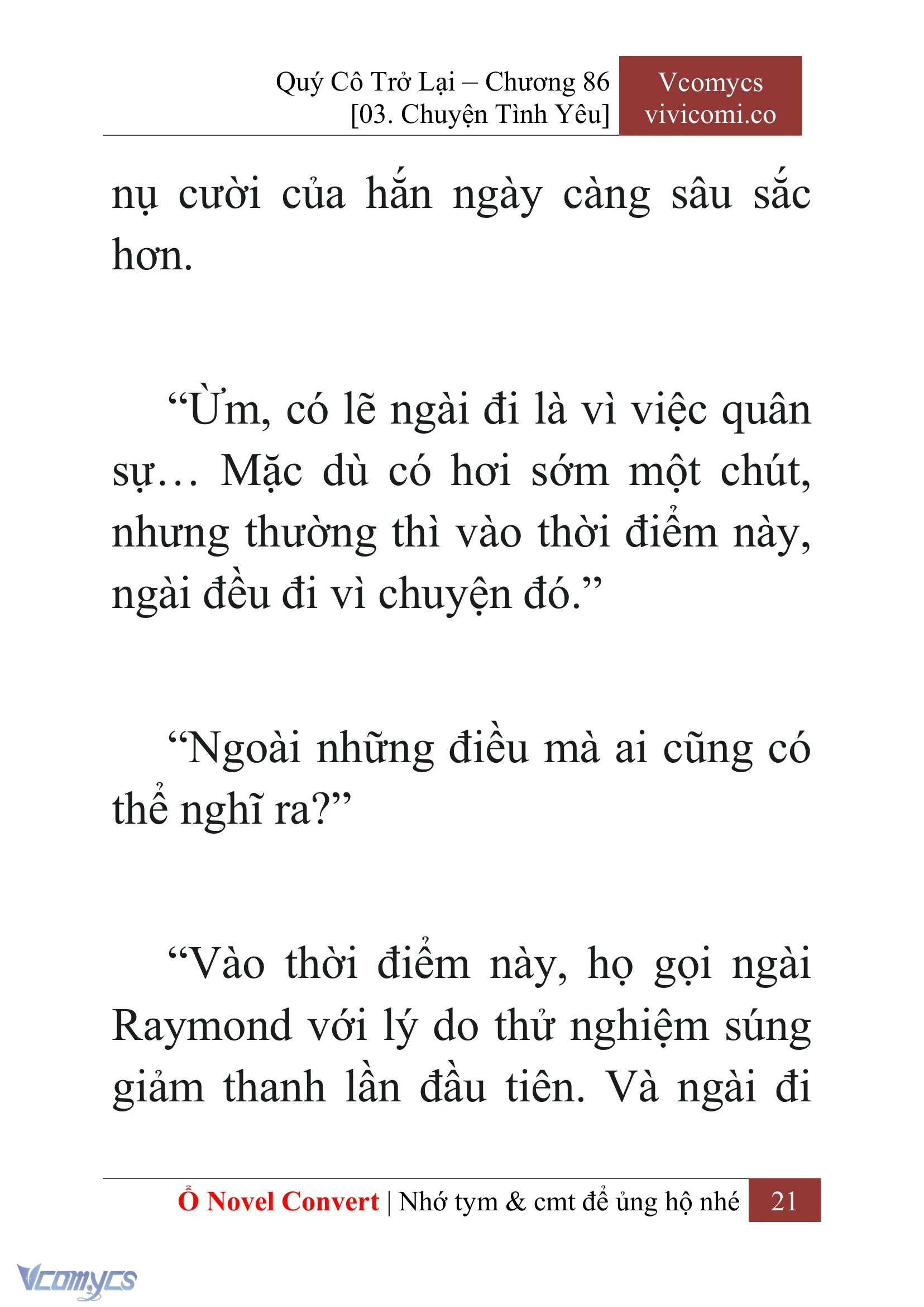 [Novel] Quý Cô Trở Lại Chapter  86 - 23