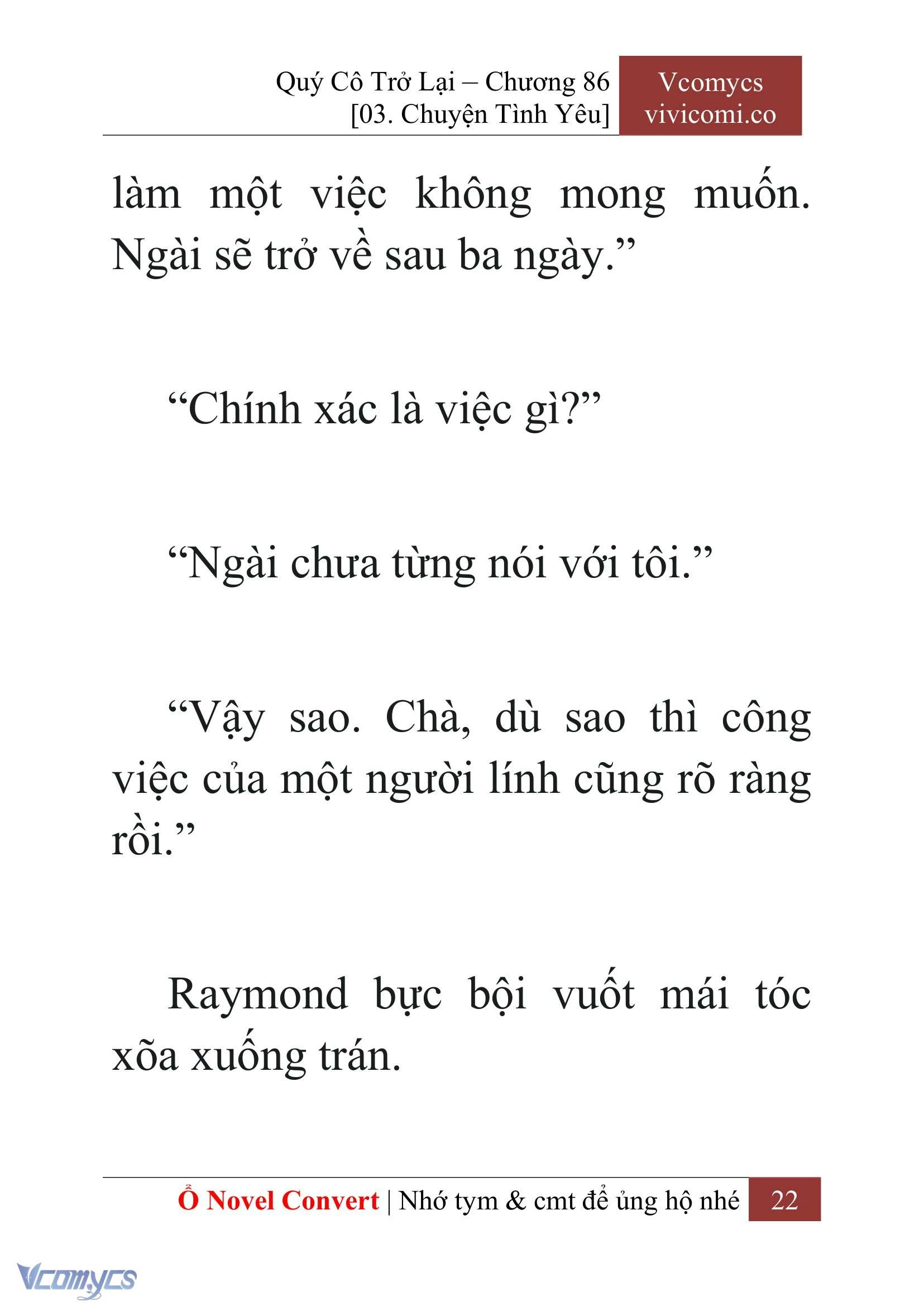 [Novel] Quý Cô Trở Lại Chapter  86 - 24