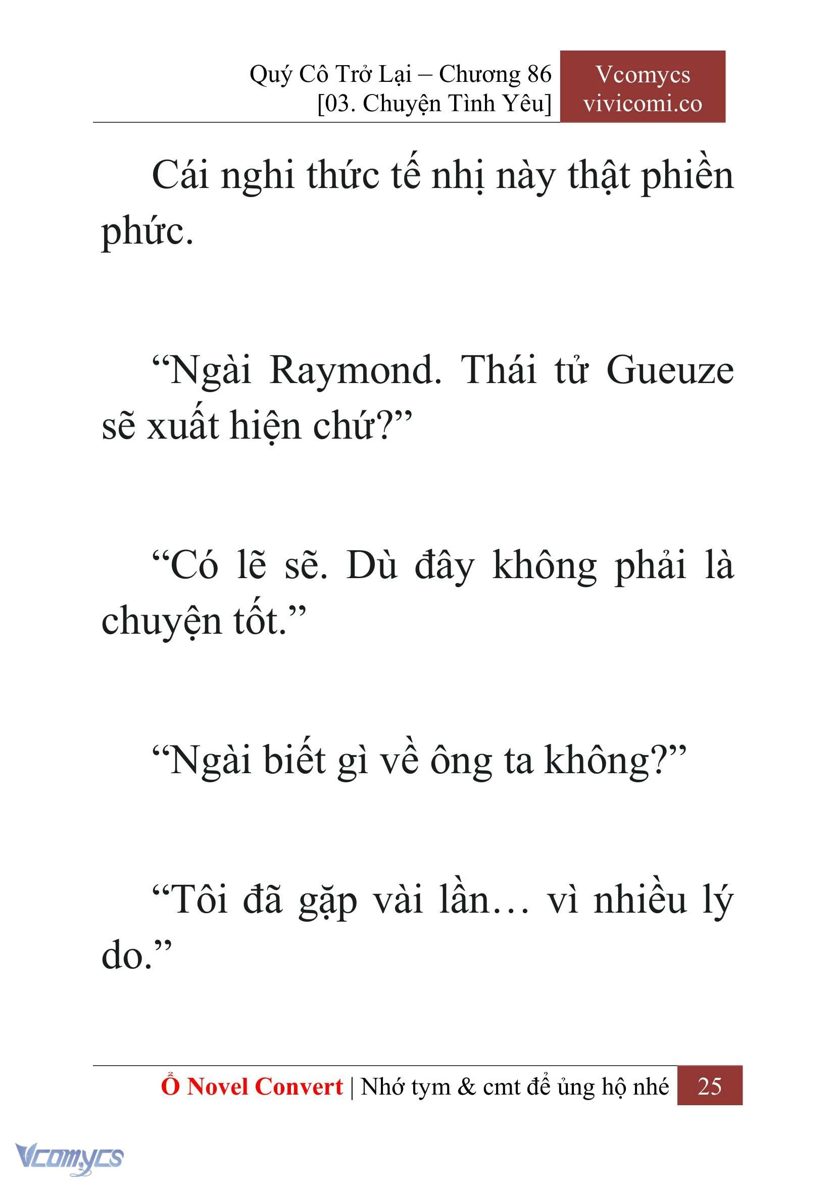 [Novel] Quý Cô Trở Lại Chapter  86 - 27