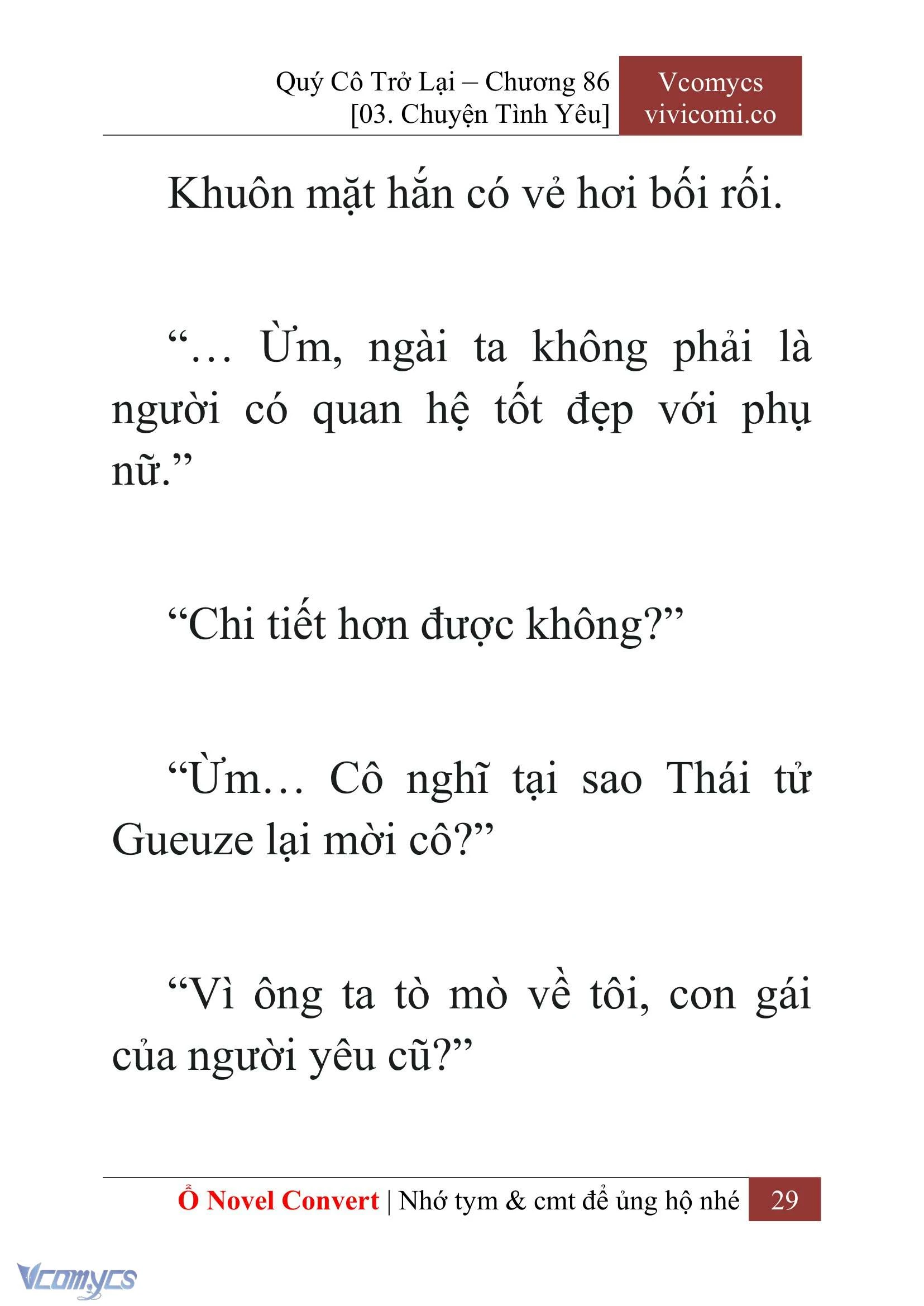 [Novel] Quý Cô Trở Lại Chapter  86 - 31
