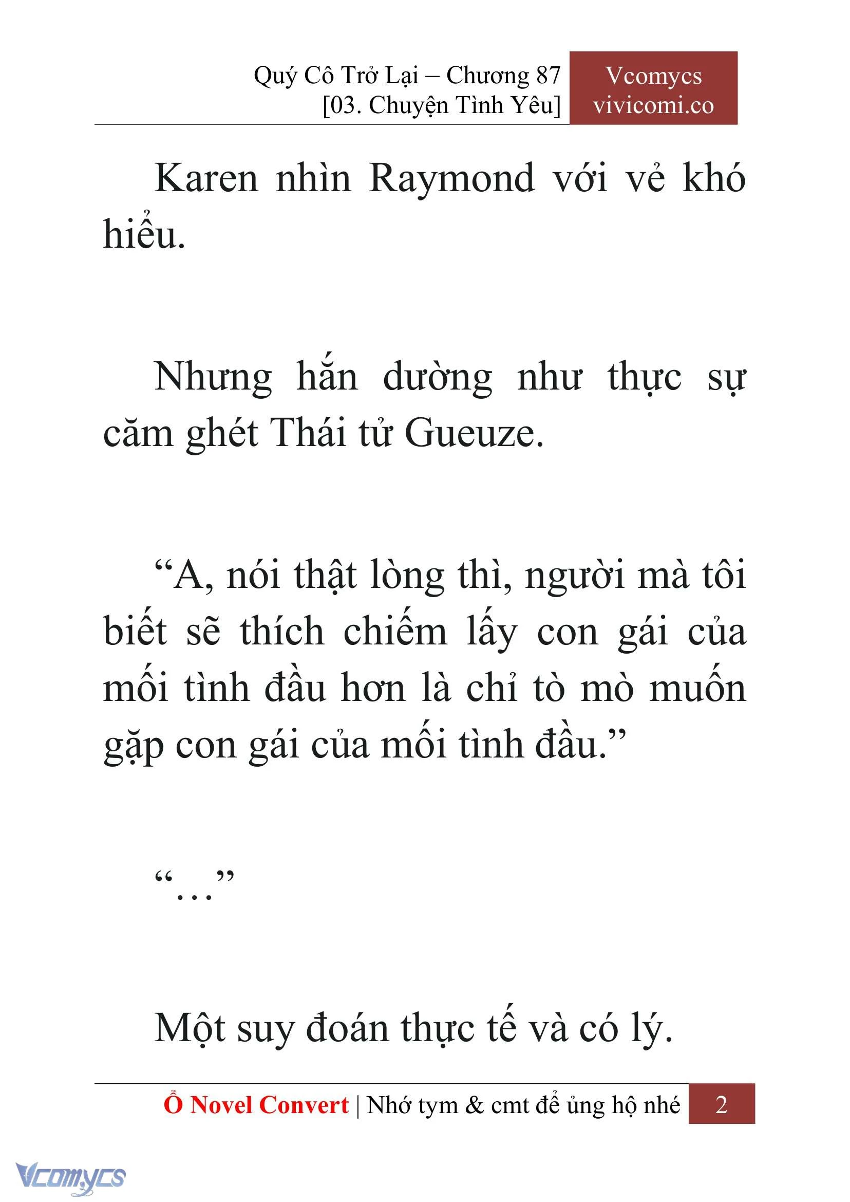 [Novel] Quý Cô Trở Lại Chapter  87 - 4