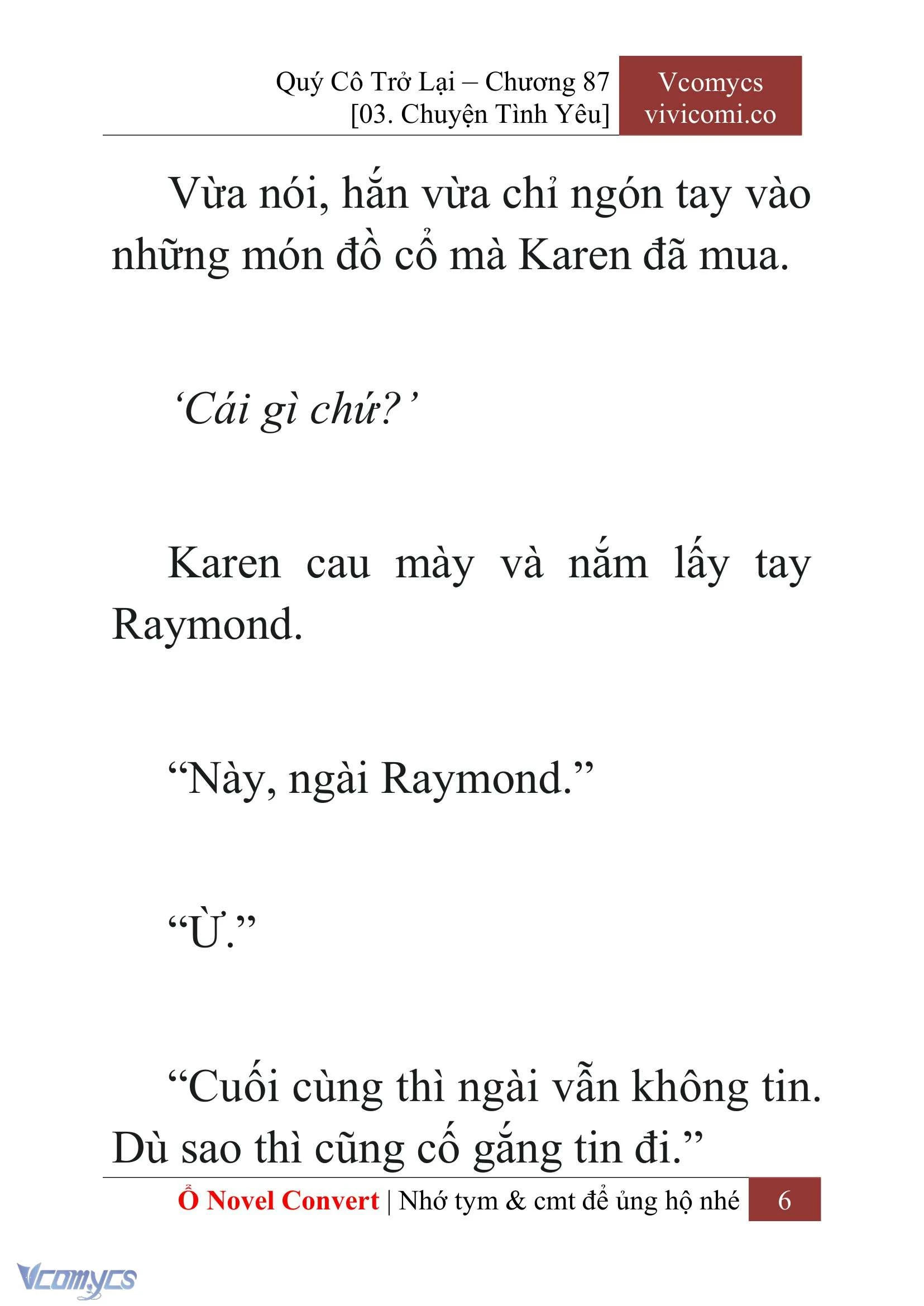 [Novel] Quý Cô Trở Lại Chapter  87 - 8