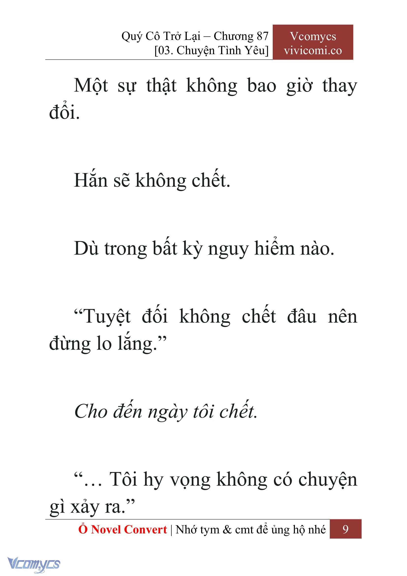 [Novel] Quý Cô Trở Lại Chapter  87 - 11