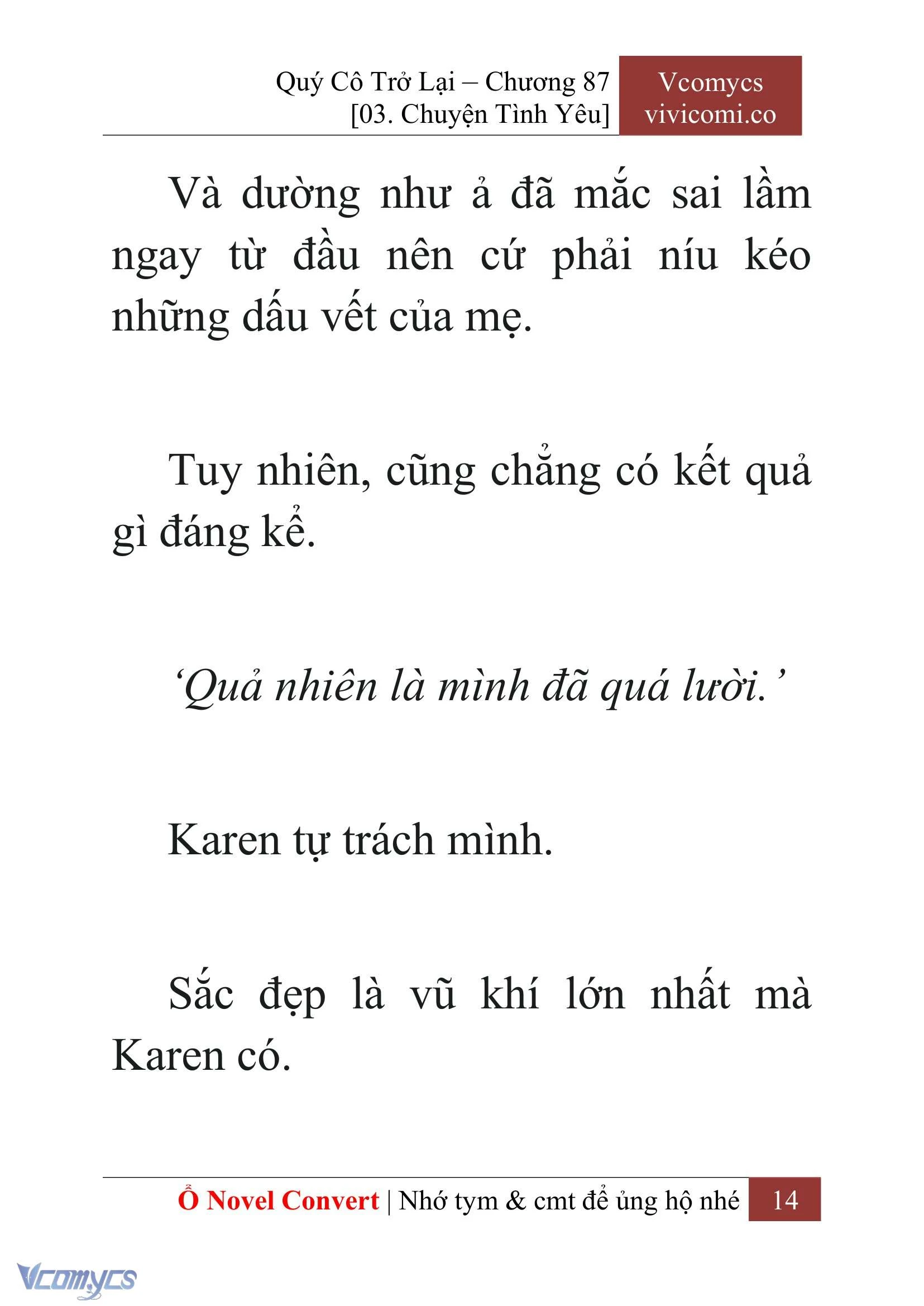 [Novel] Quý Cô Trở Lại Chapter  87 - 16