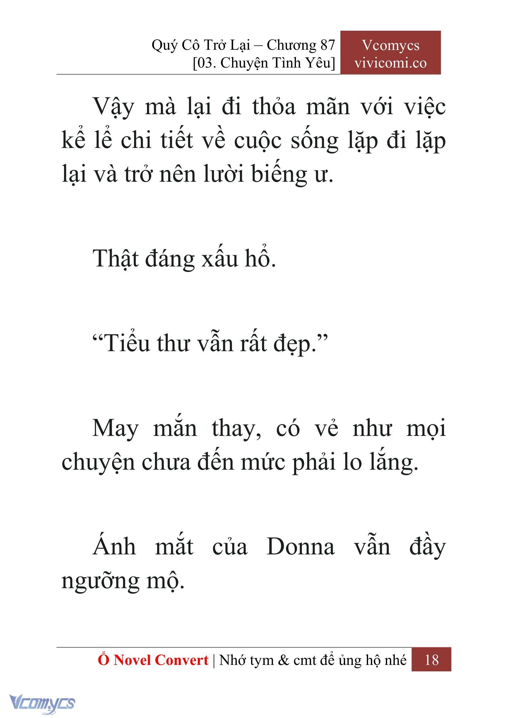 [Novel] Quý Cô Trở Lại Chapter  87 - 20