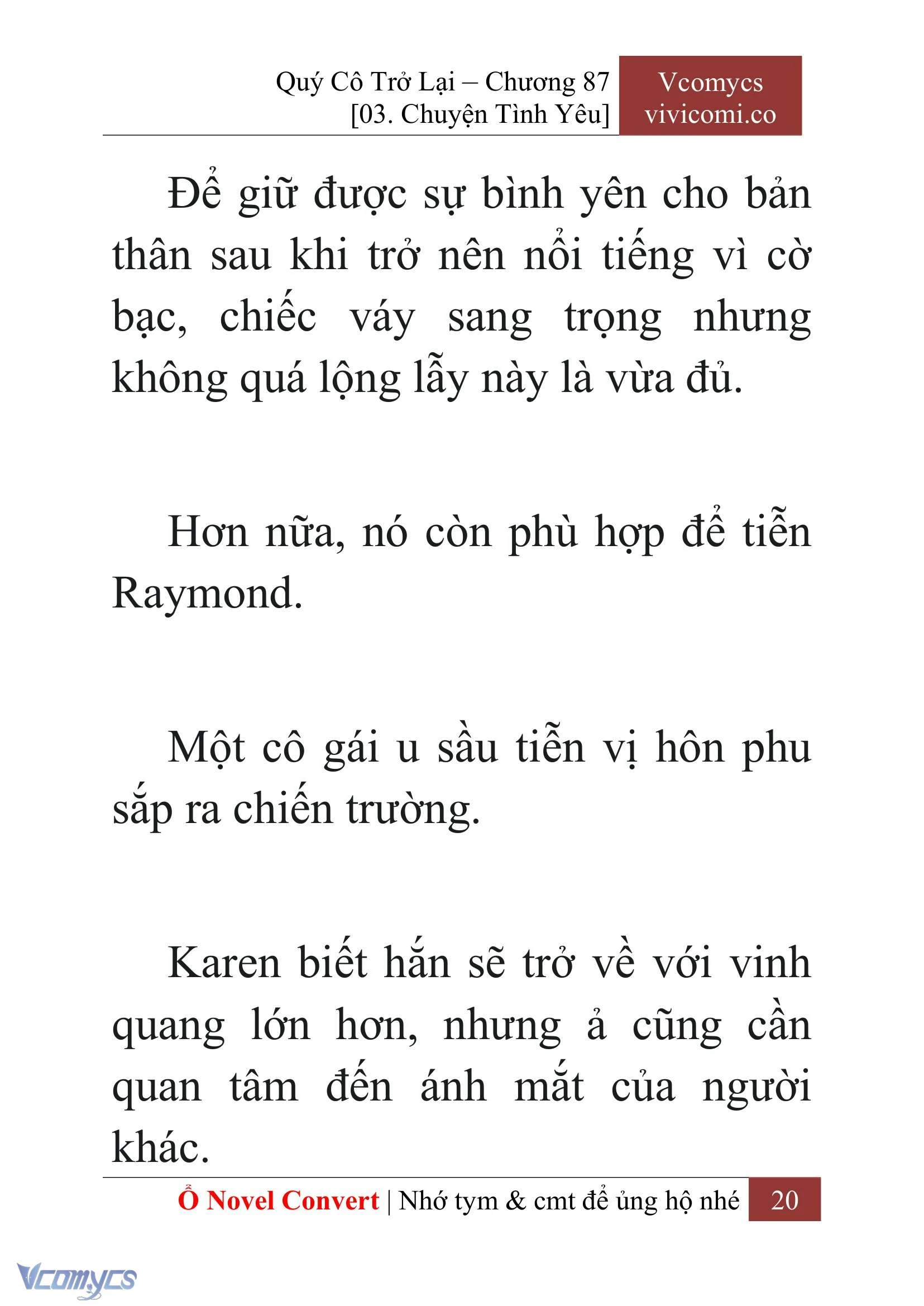 [Novel] Quý Cô Trở Lại Chapter  87 - 22