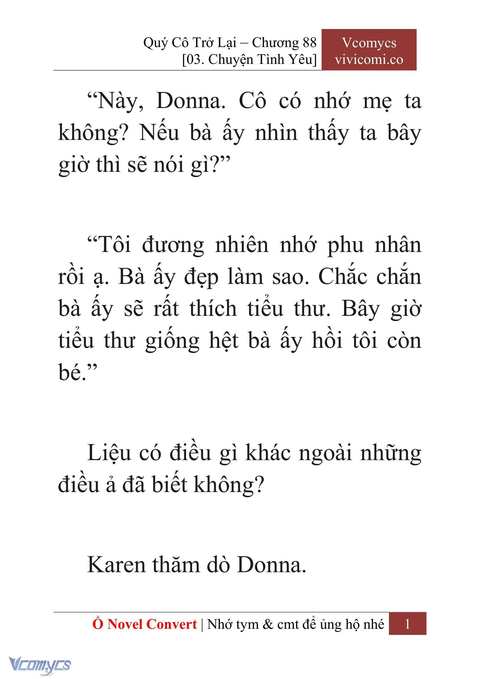 [Novel] Quý Cô Trở Lại Chapter  88 - 3