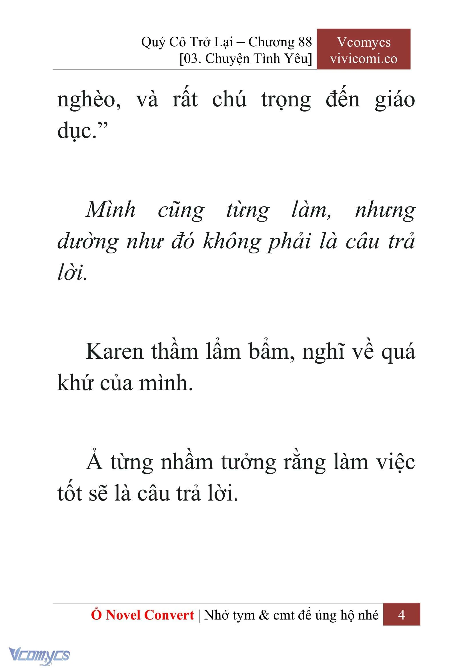 [Novel] Quý Cô Trở Lại Chapter  88 - 6