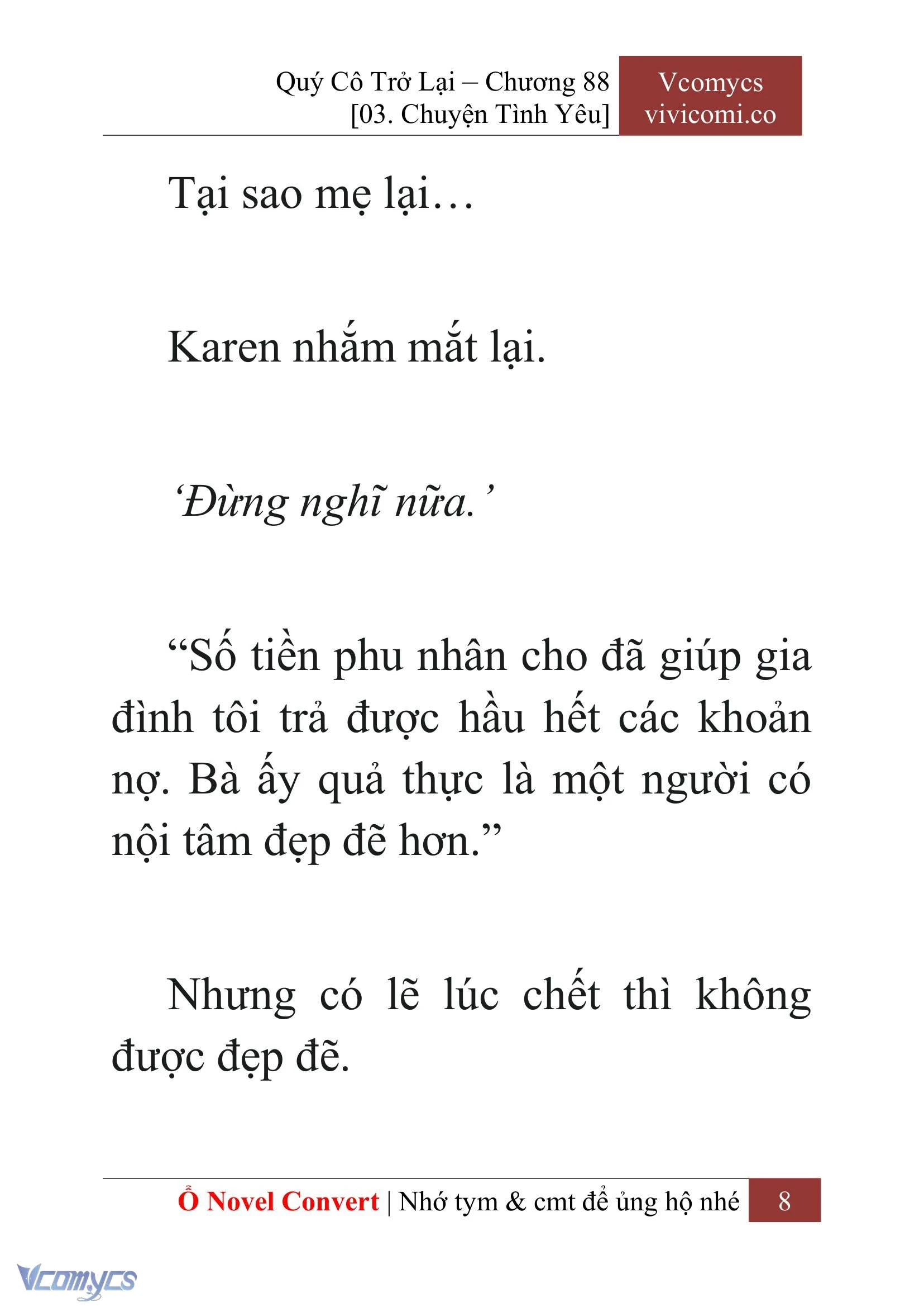 [Novel] Quý Cô Trở Lại Chapter  88 - 10