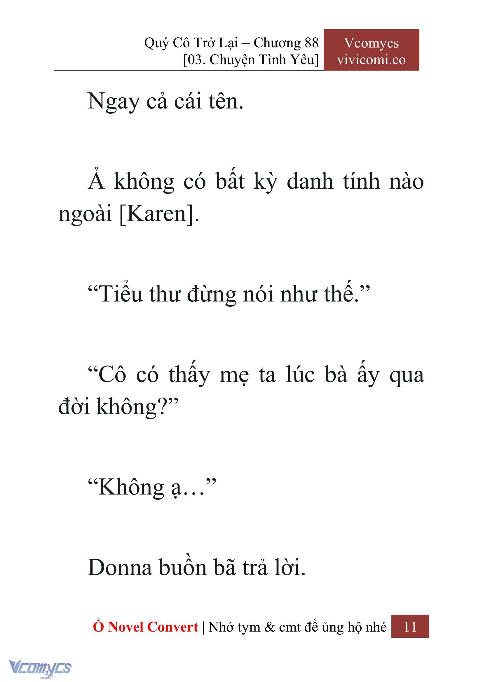 [Novel] Quý Cô Trở Lại Chapter  88 - 13