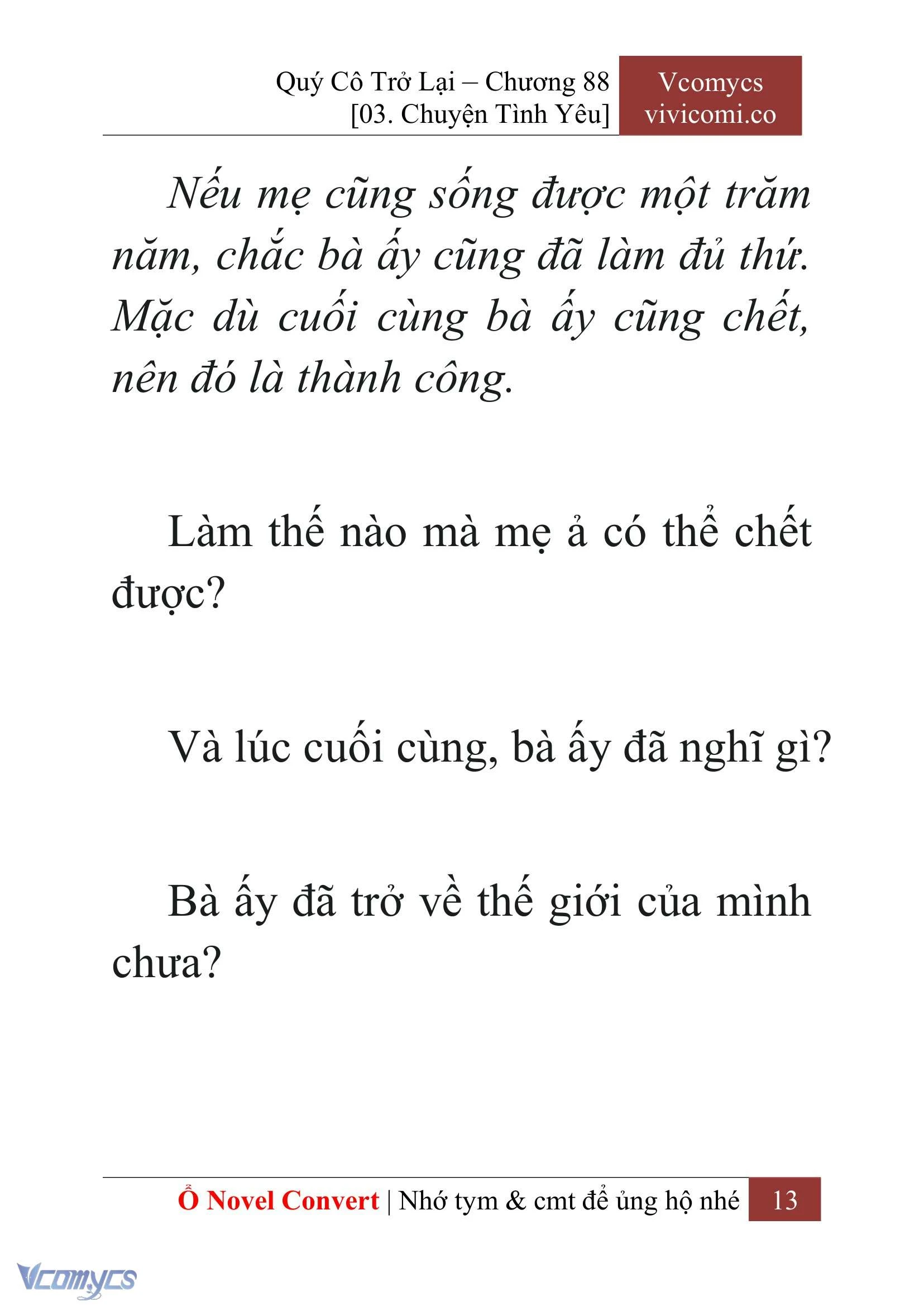 [Novel] Quý Cô Trở Lại Chapter  88 - 15