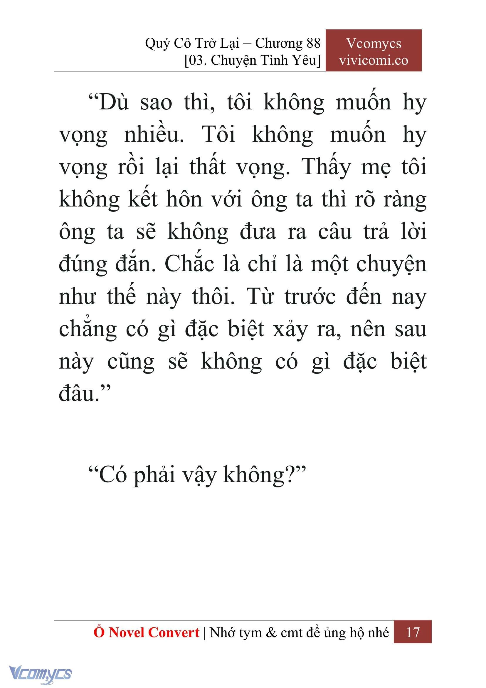 [Novel] Quý Cô Trở Lại Chapter  88 - 19