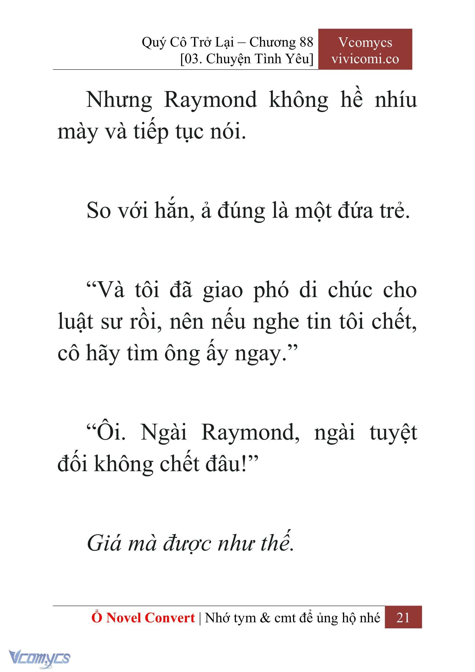 [Novel] Quý Cô Trở Lại Chapter  88 - 23