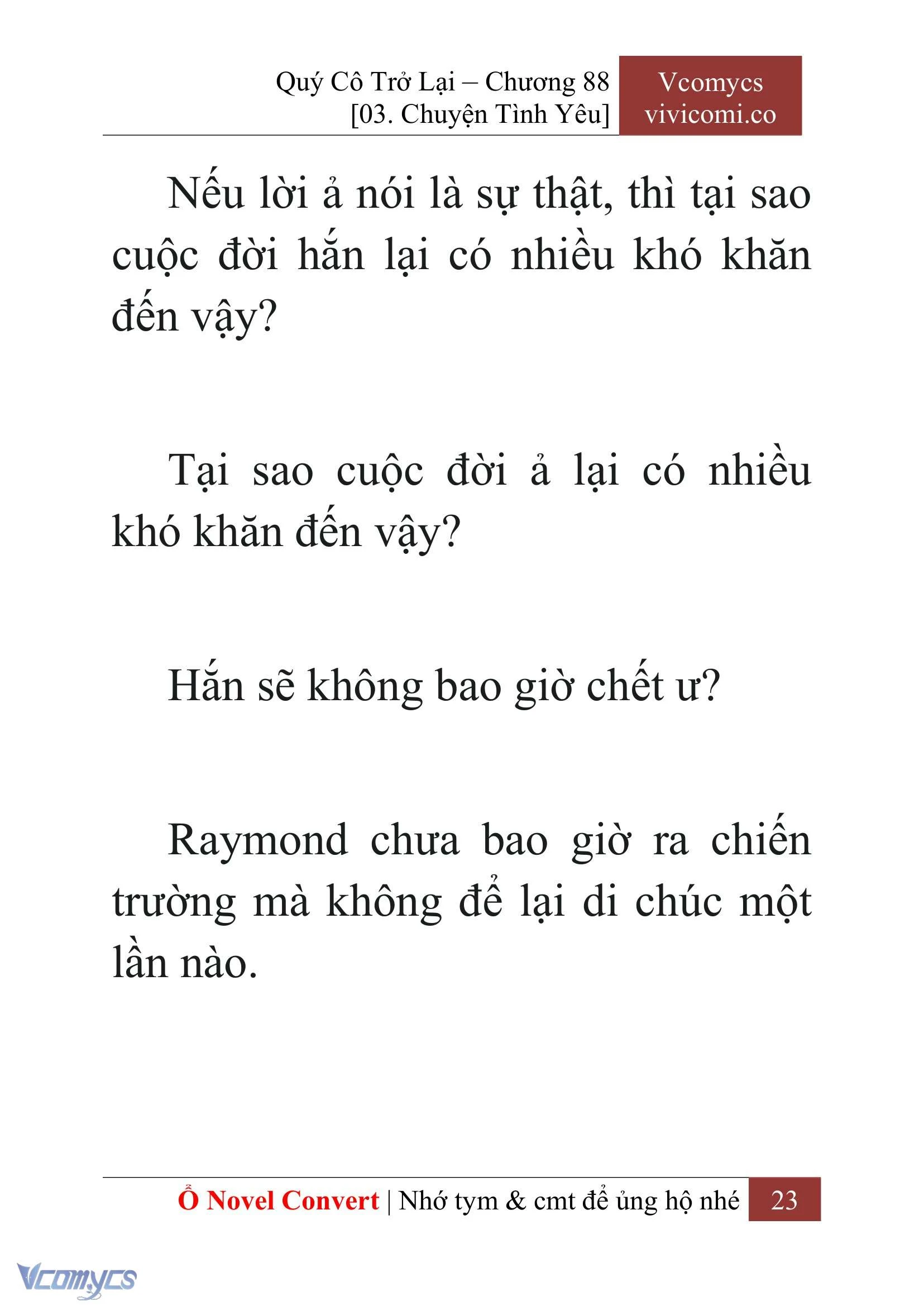 [Novel] Quý Cô Trở Lại Chapter  88 - 25