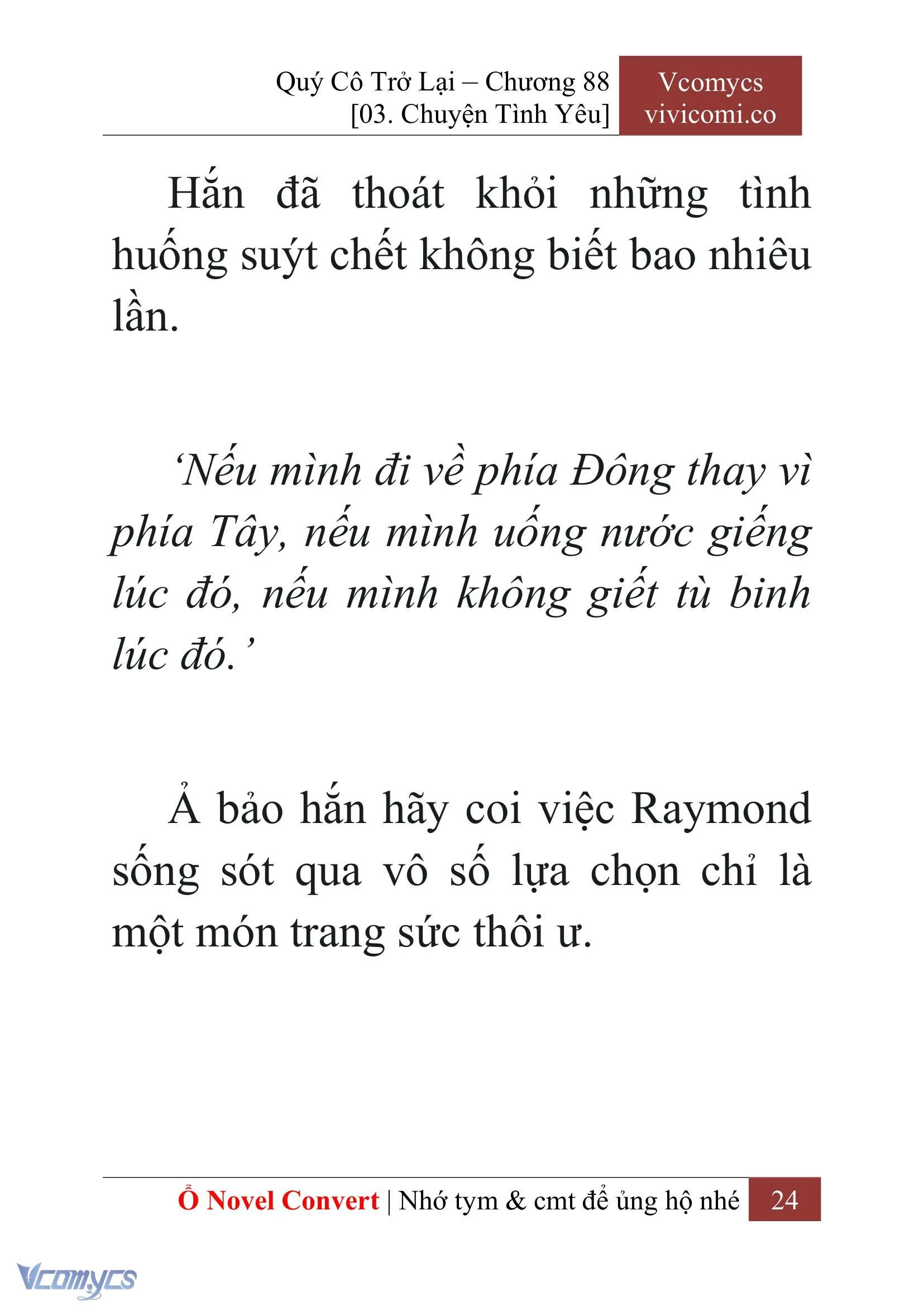 [Novel] Quý Cô Trở Lại Chapter  88 - 26
