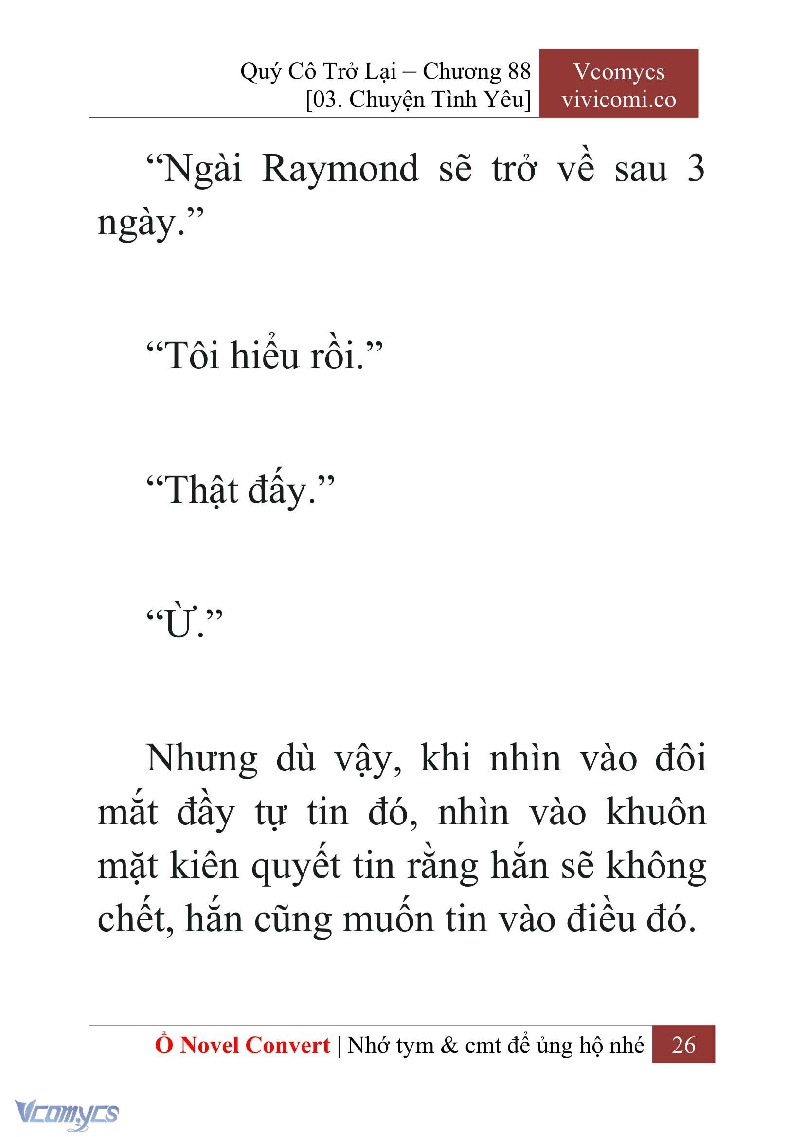 [Novel] Quý Cô Trở Lại Chapter  88 - 28