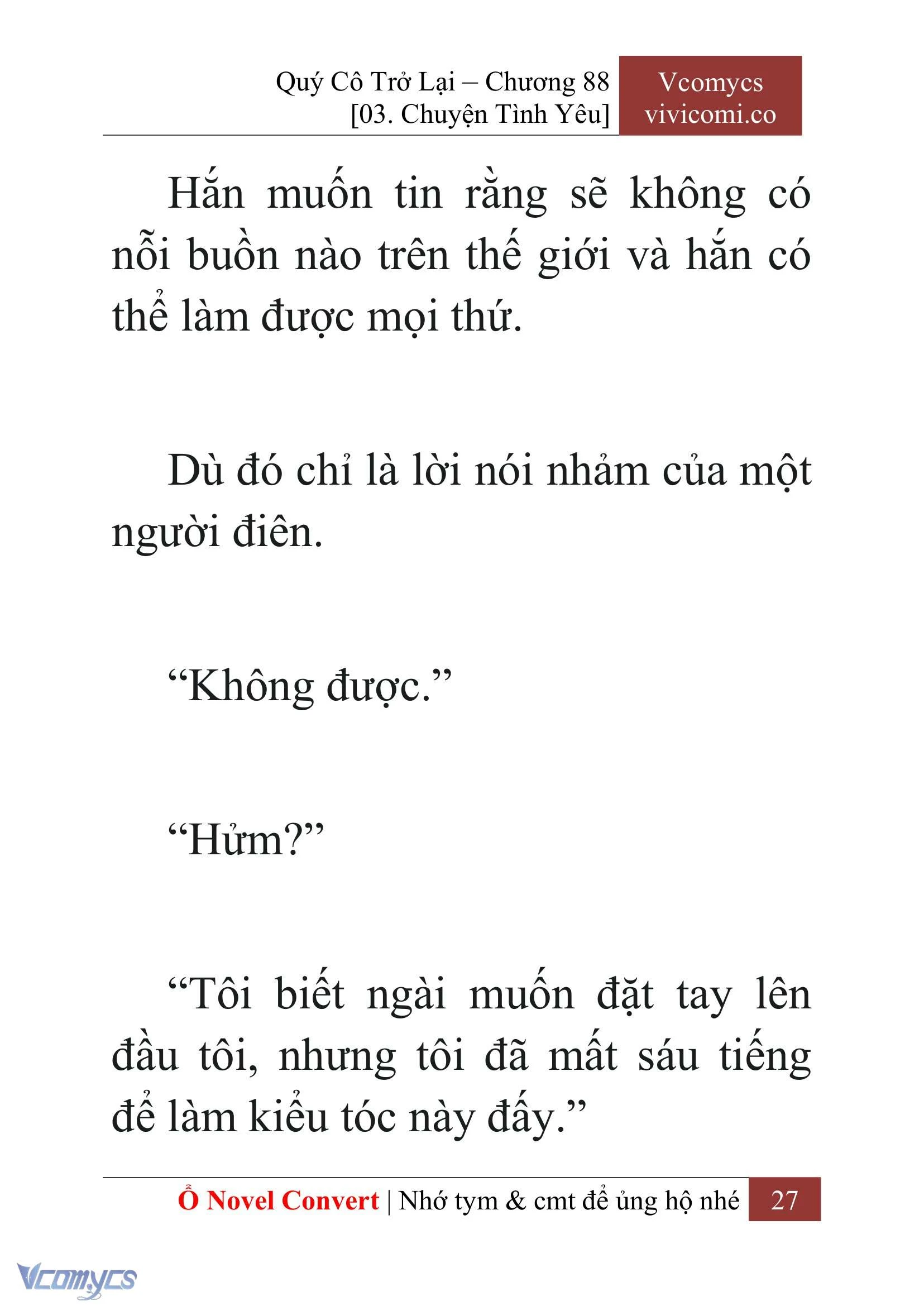 [Novel] Quý Cô Trở Lại Chapter  88 - 29