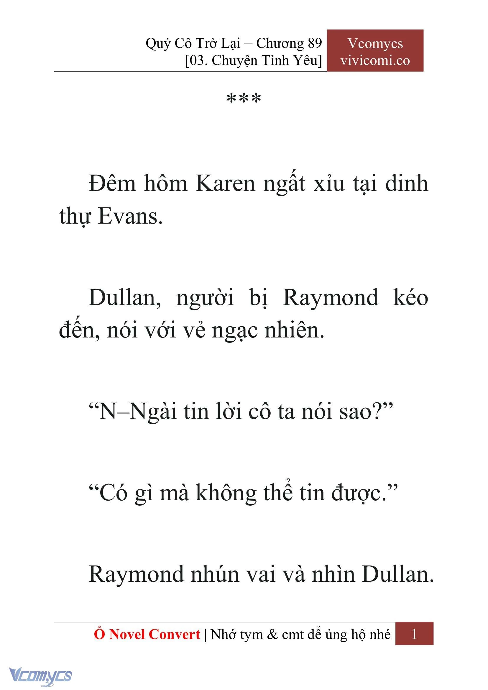 [Novel] Quý Cô Trở Lại Chapter  89 - 3