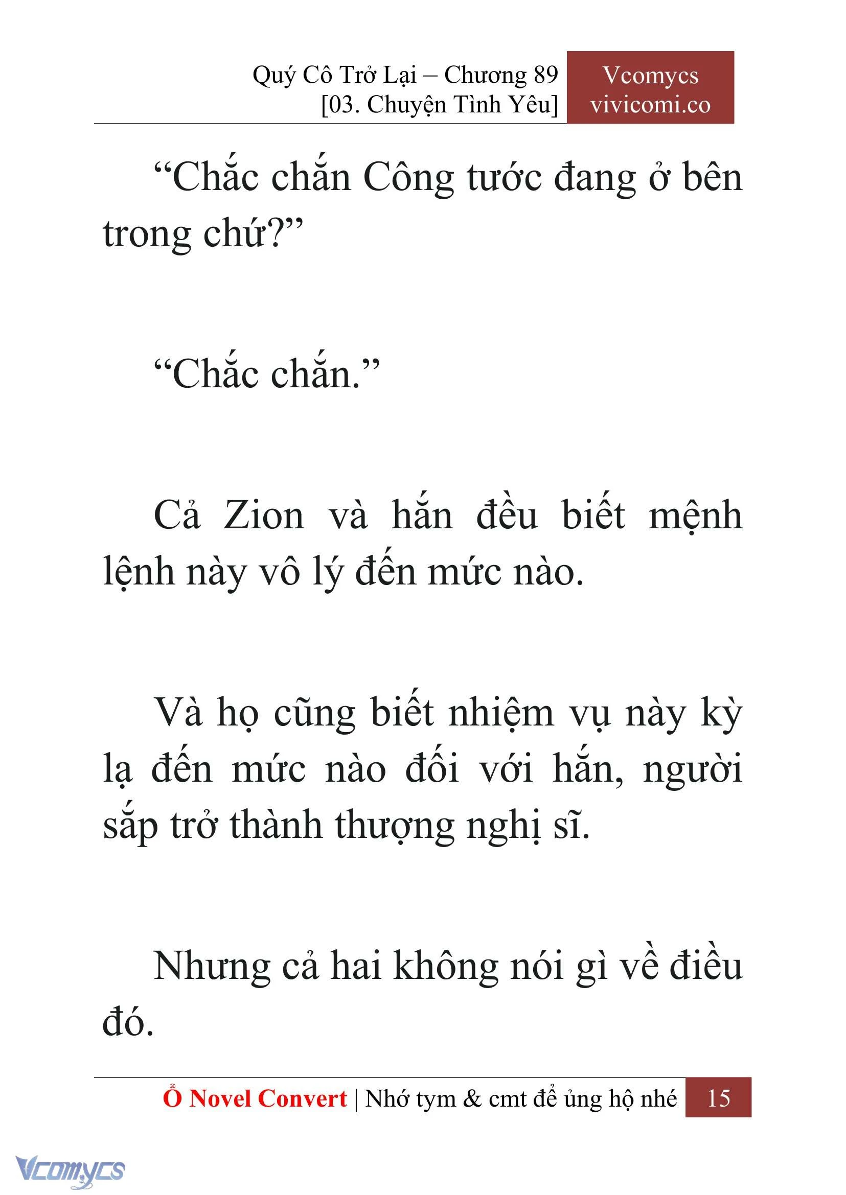 [Novel] Quý Cô Trở Lại Chapter  89 - 17