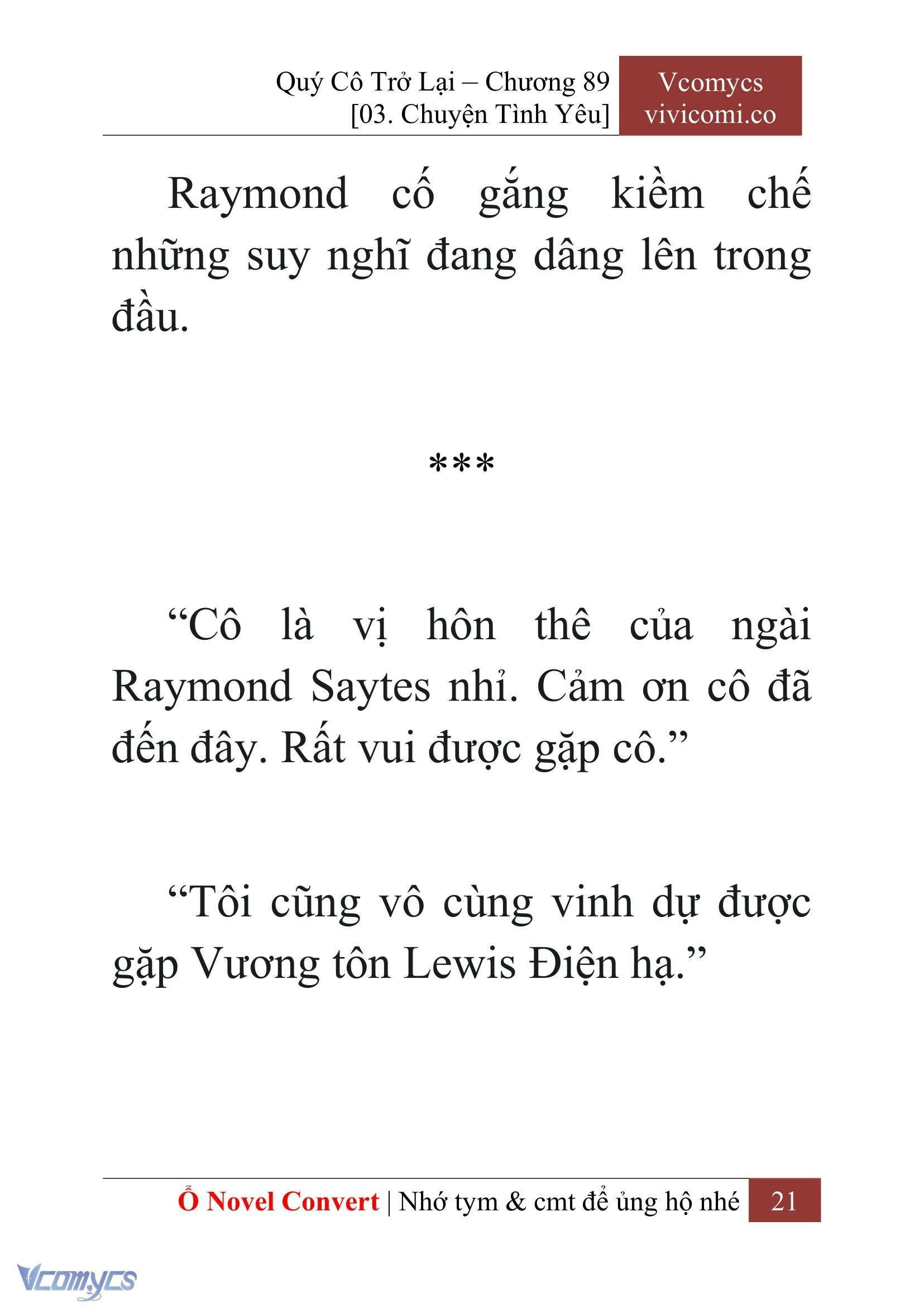 [Novel] Quý Cô Trở Lại Chapter  89 - 23