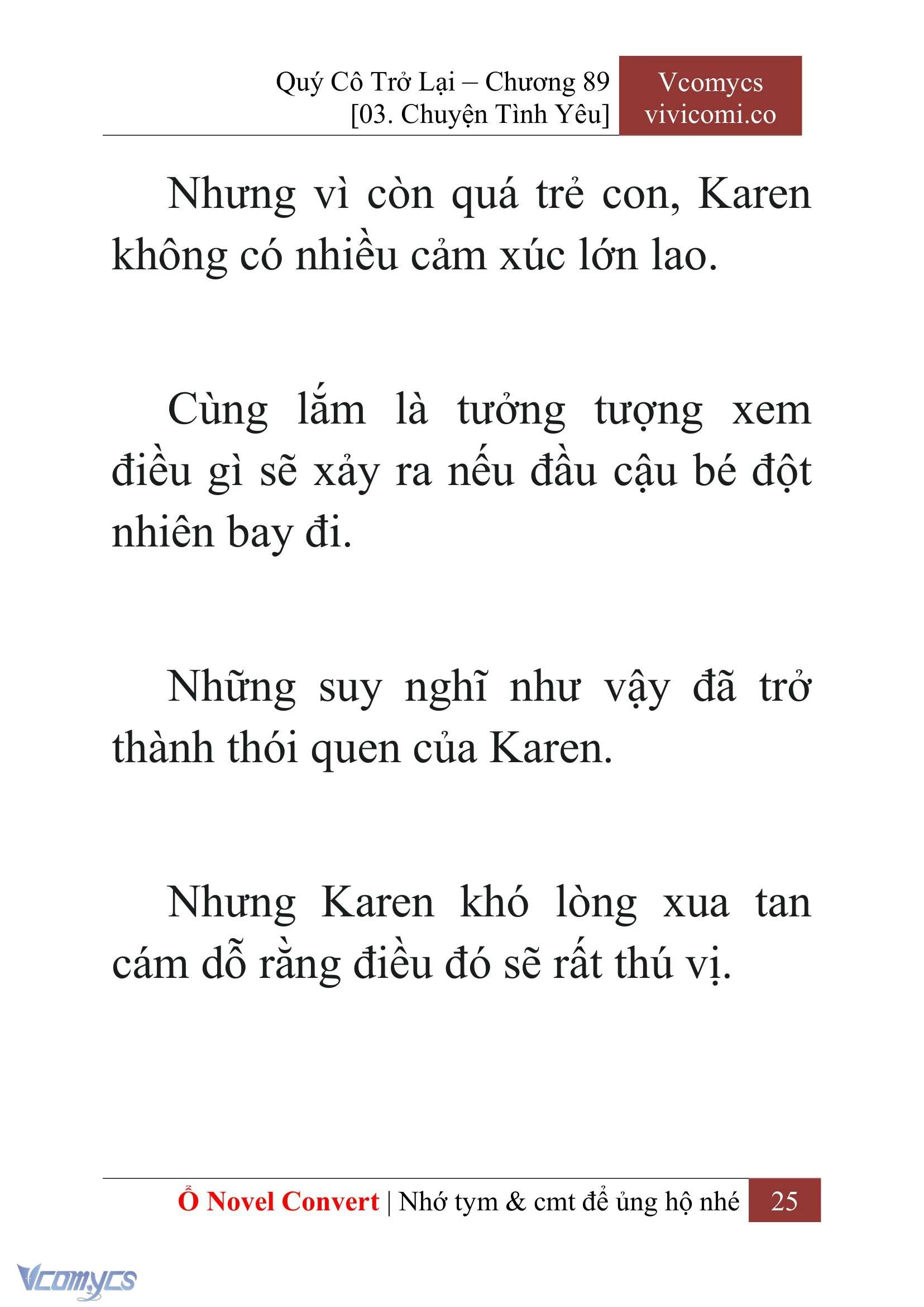 [Novel] Quý Cô Trở Lại Chapter  89 - 27