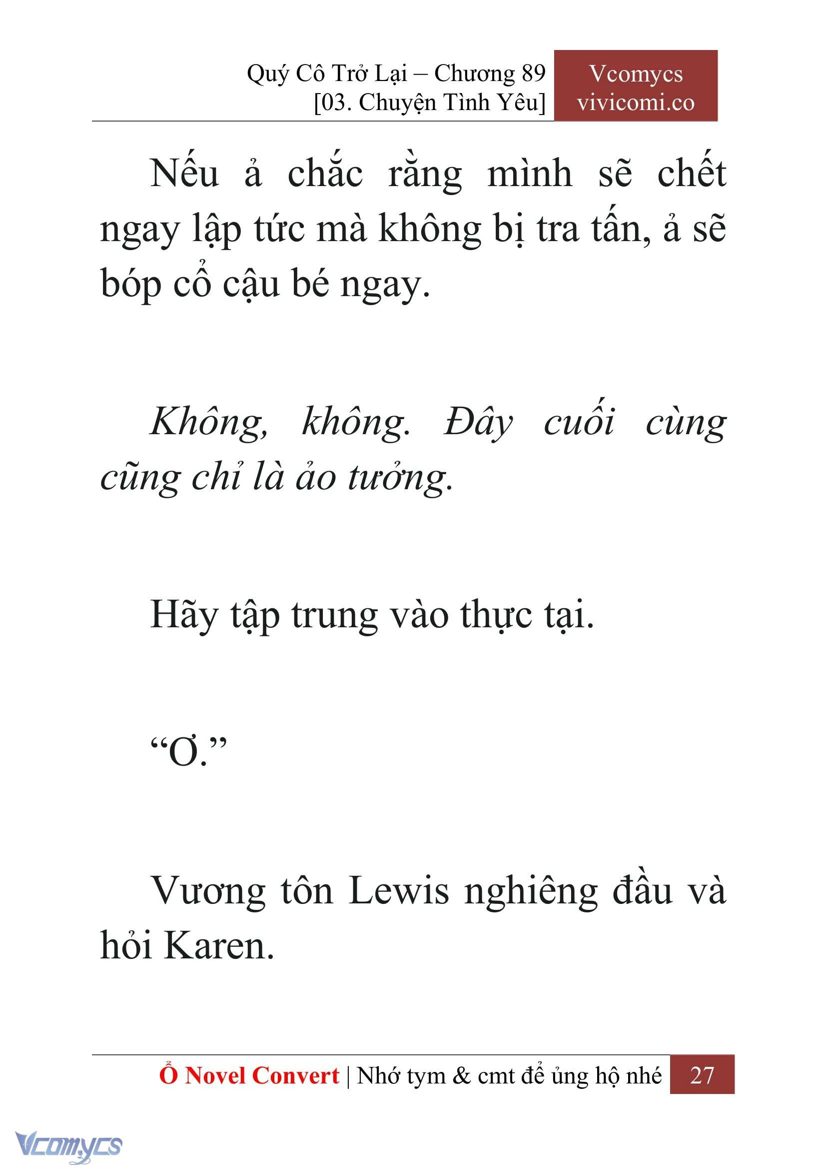 [Novel] Quý Cô Trở Lại Chapter  89 - 29
