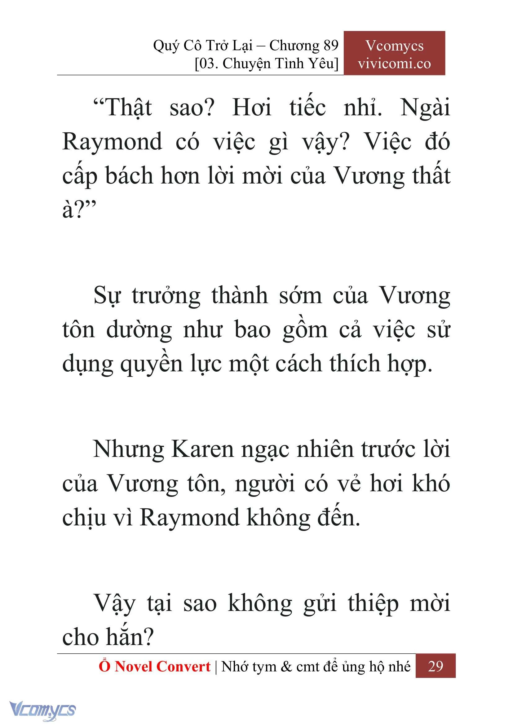 [Novel] Quý Cô Trở Lại Chapter  89 - 31