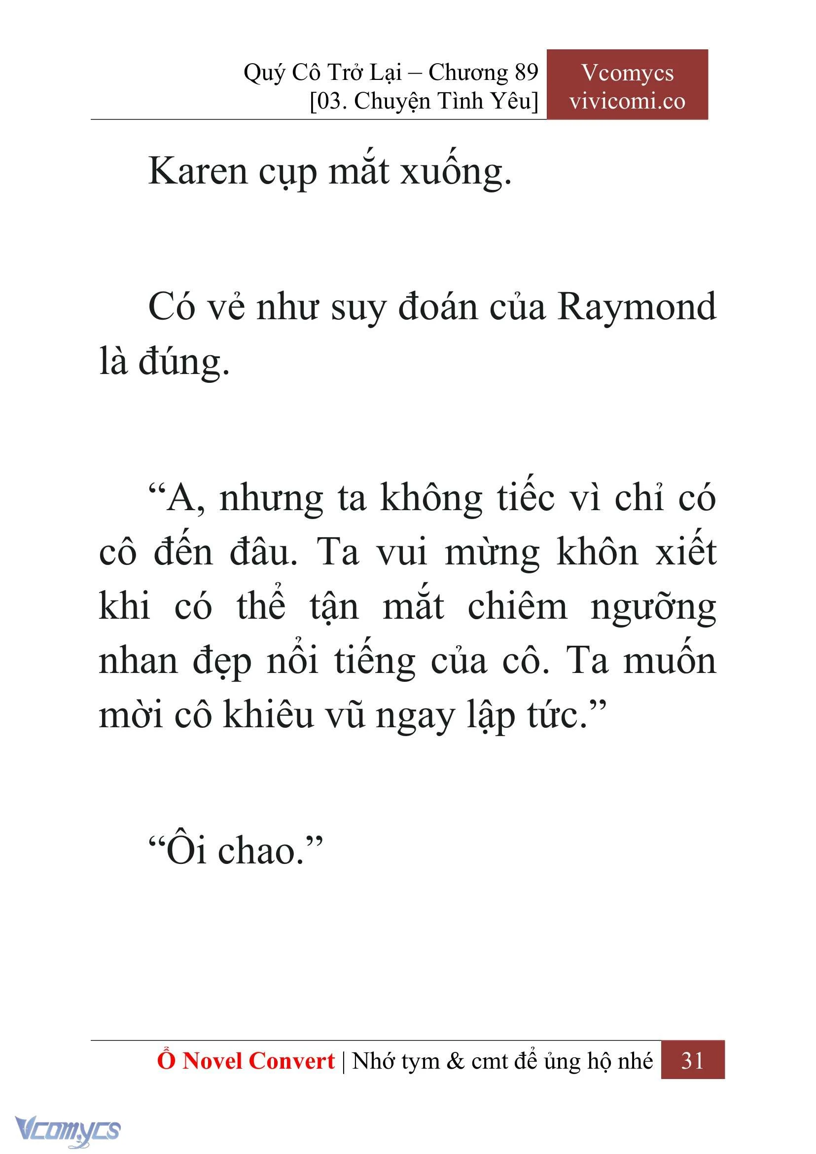 [Novel] Quý Cô Trở Lại Chapter  89 - 33