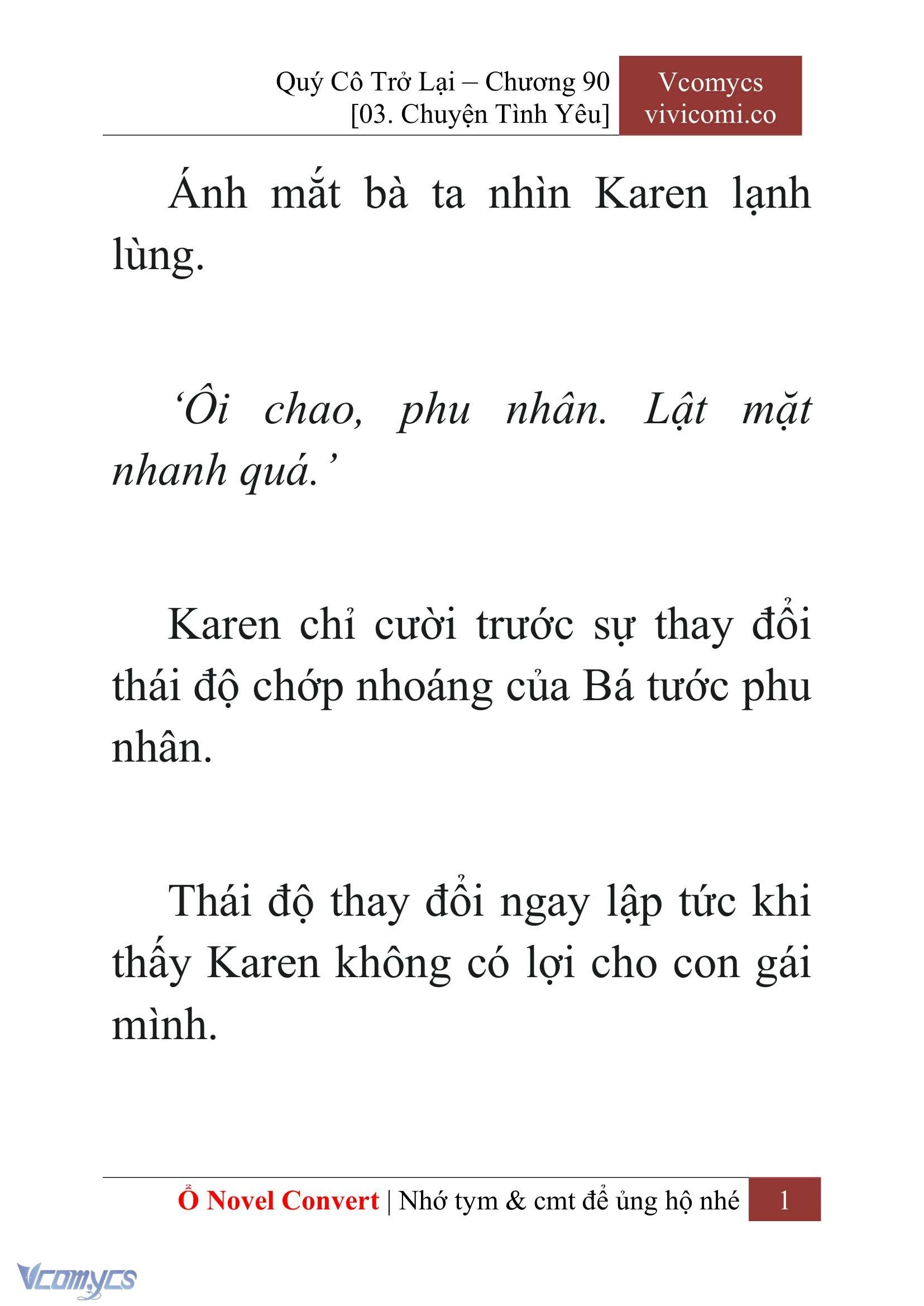 [Novel] Quý Cô Trở Lại Chapter  90 - 3