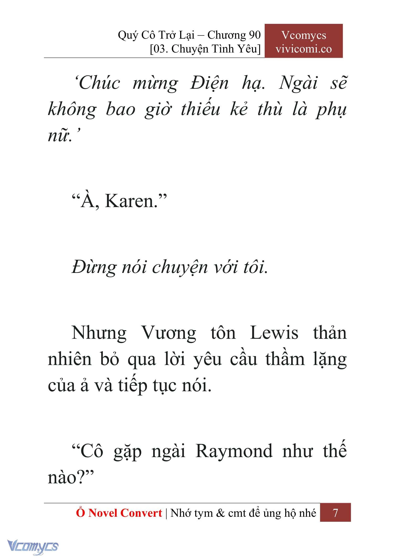 [Novel] Quý Cô Trở Lại Chapter  90 - 9