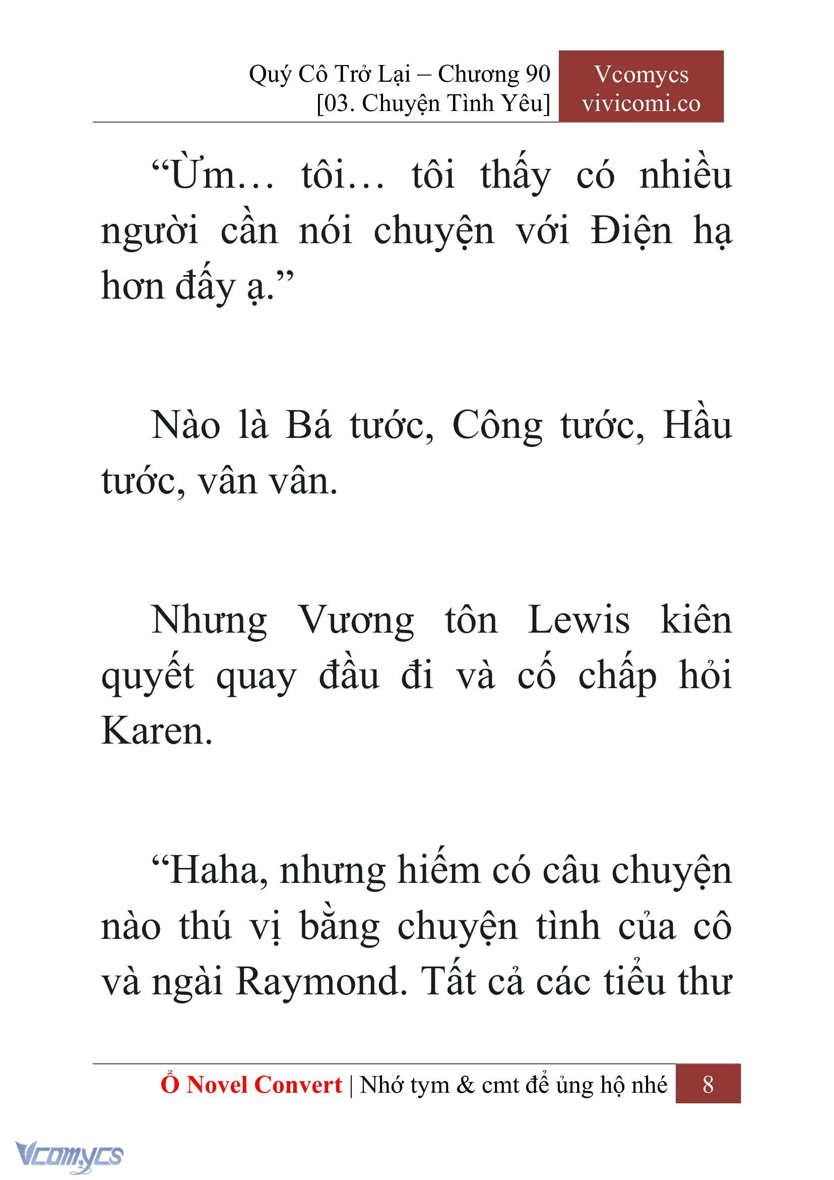 [Novel] Quý Cô Trở Lại Chapter  90 - 10