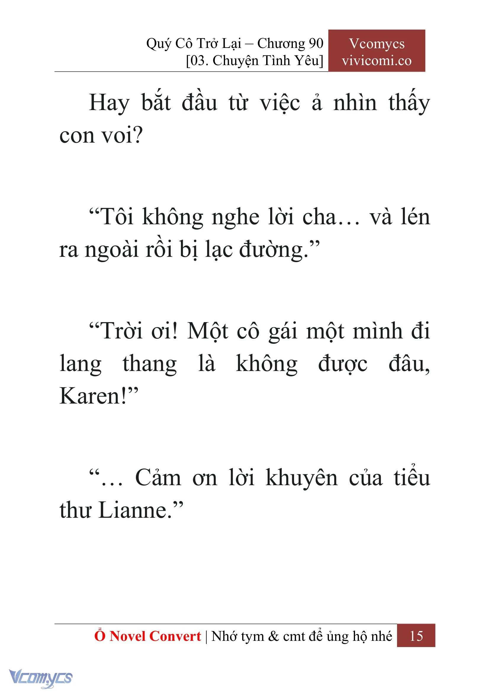 [Novel] Quý Cô Trở Lại Chapter  90 - 17