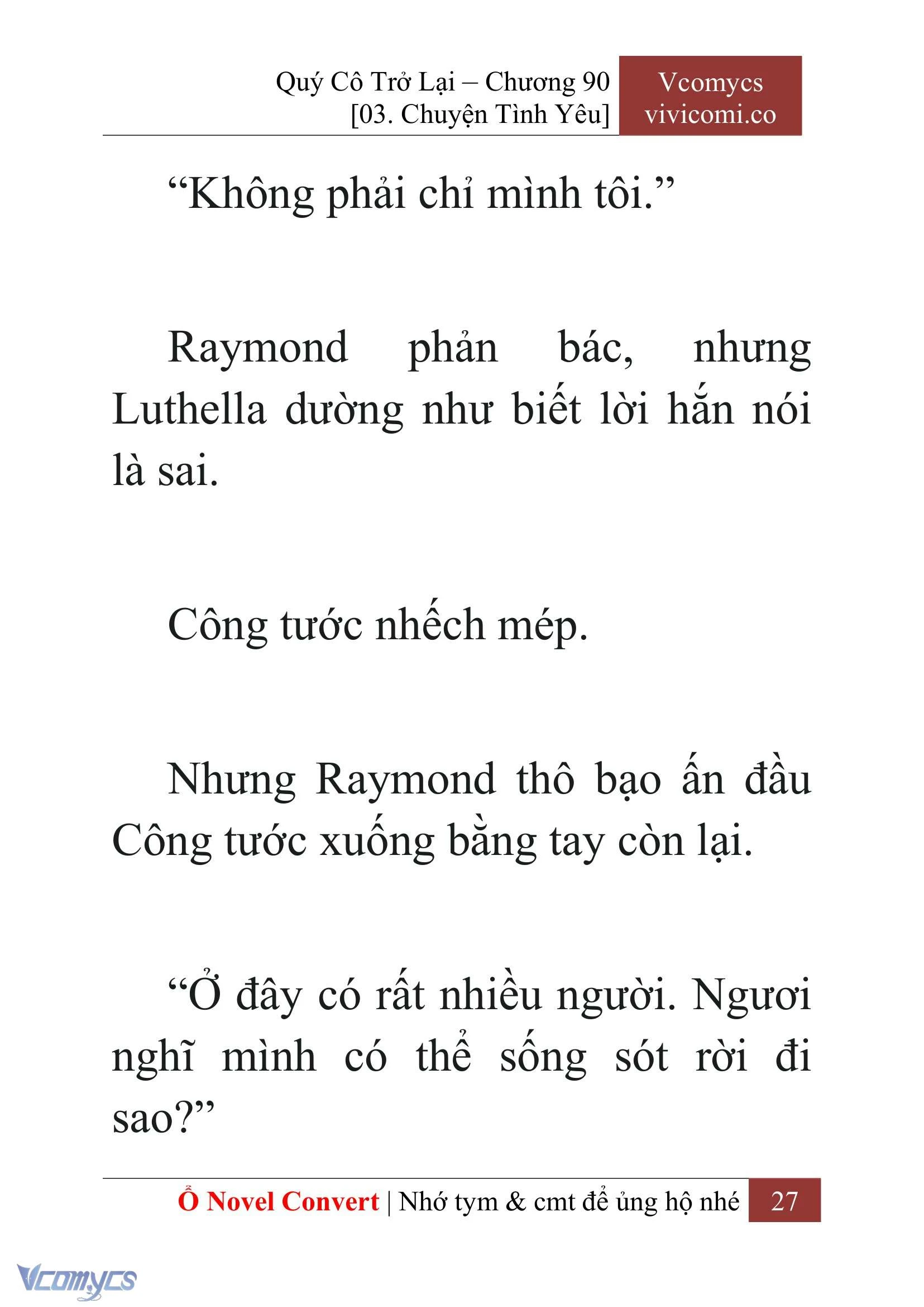 [Novel] Quý Cô Trở Lại Chapter  90 - 29