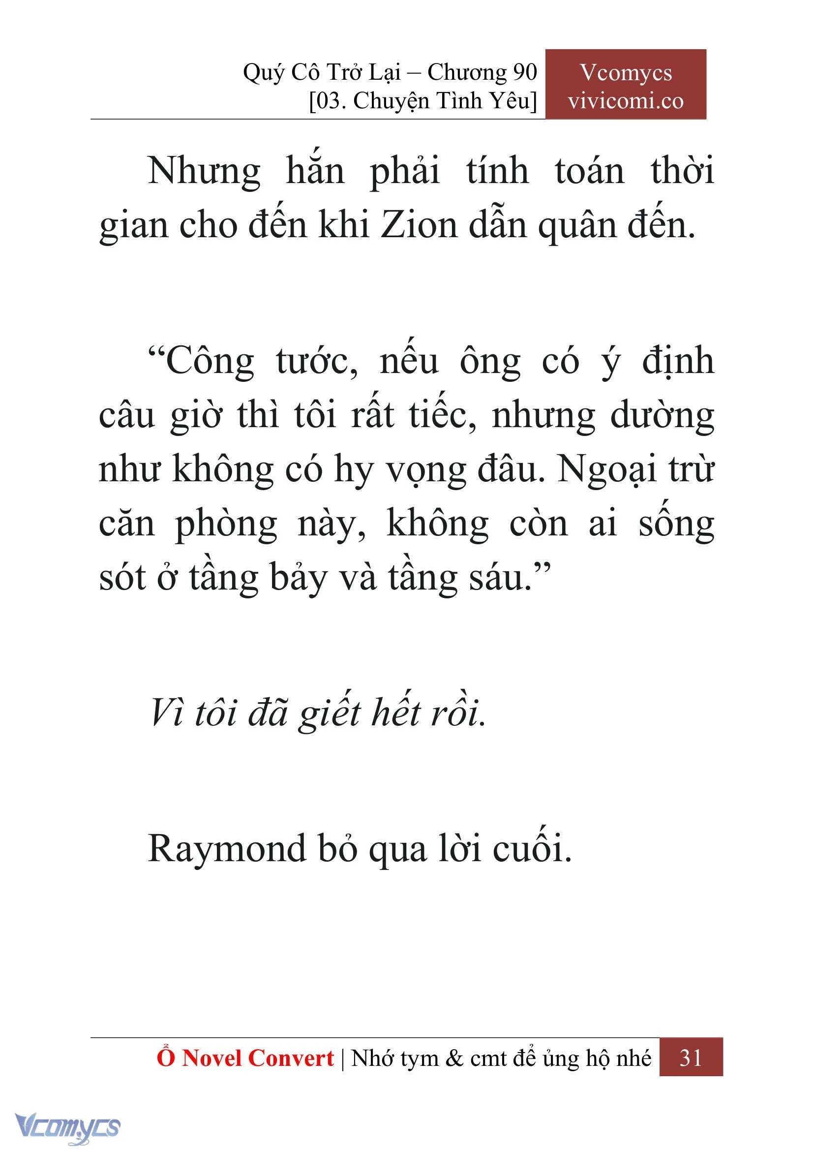 [Novel] Quý Cô Trở Lại Chapter  90 - 33