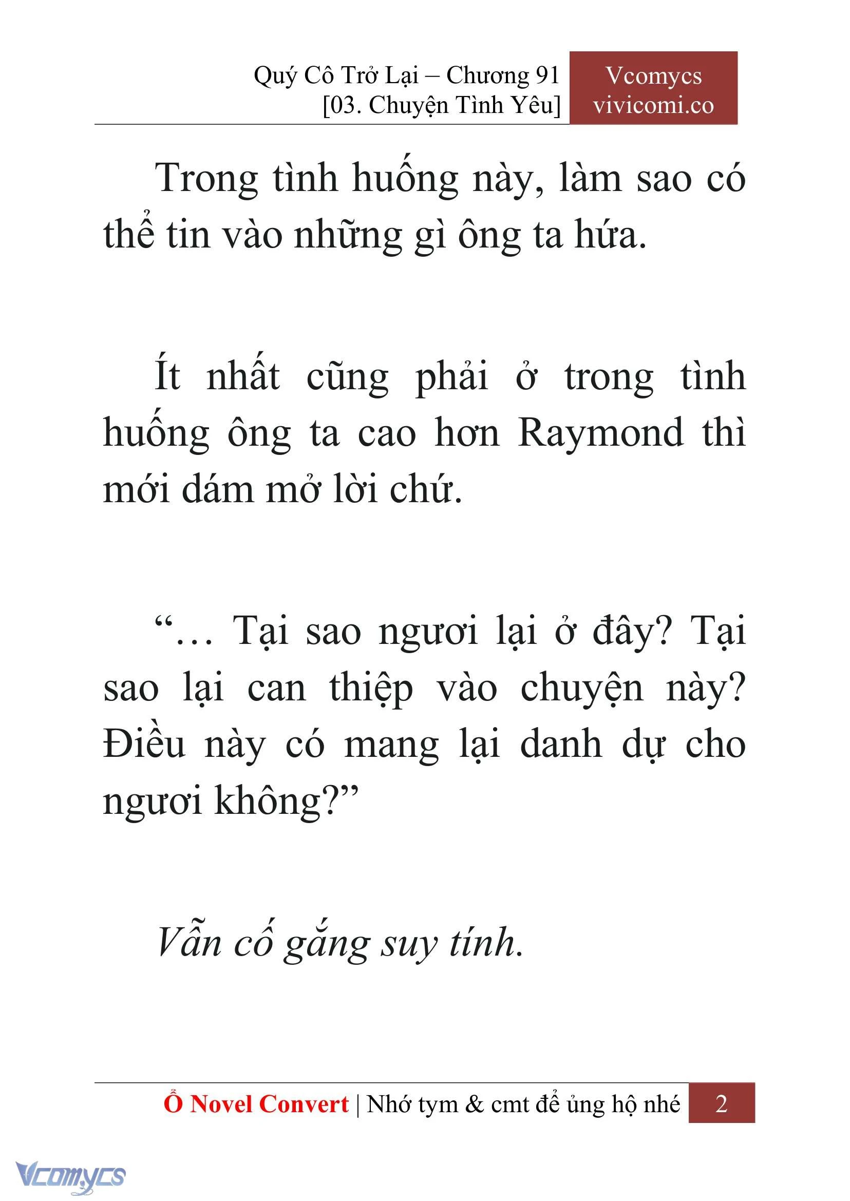 [Novel] Quý Cô Trở Lại Chapter  91 - 4