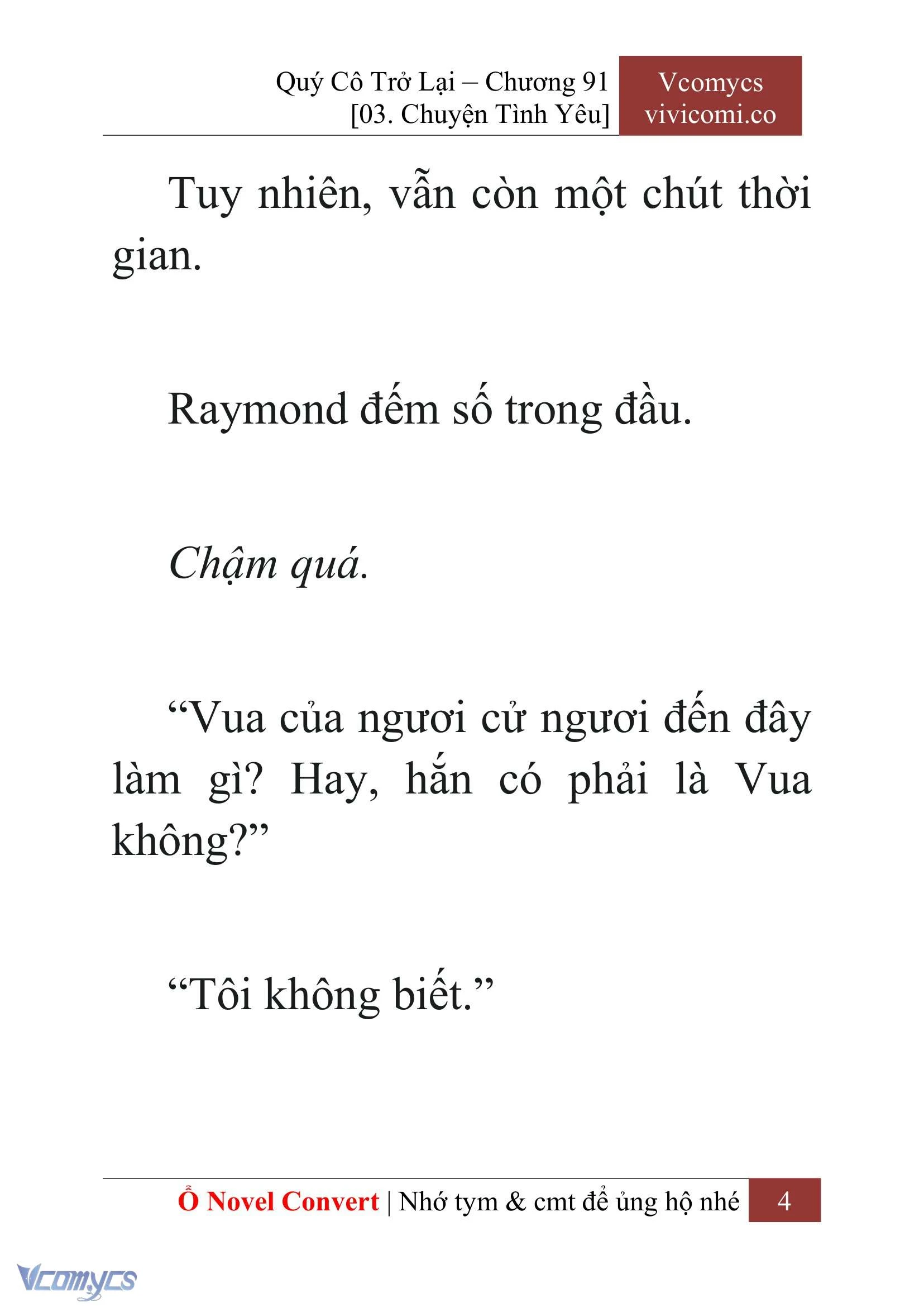 [Novel] Quý Cô Trở Lại Chapter  91 - 6