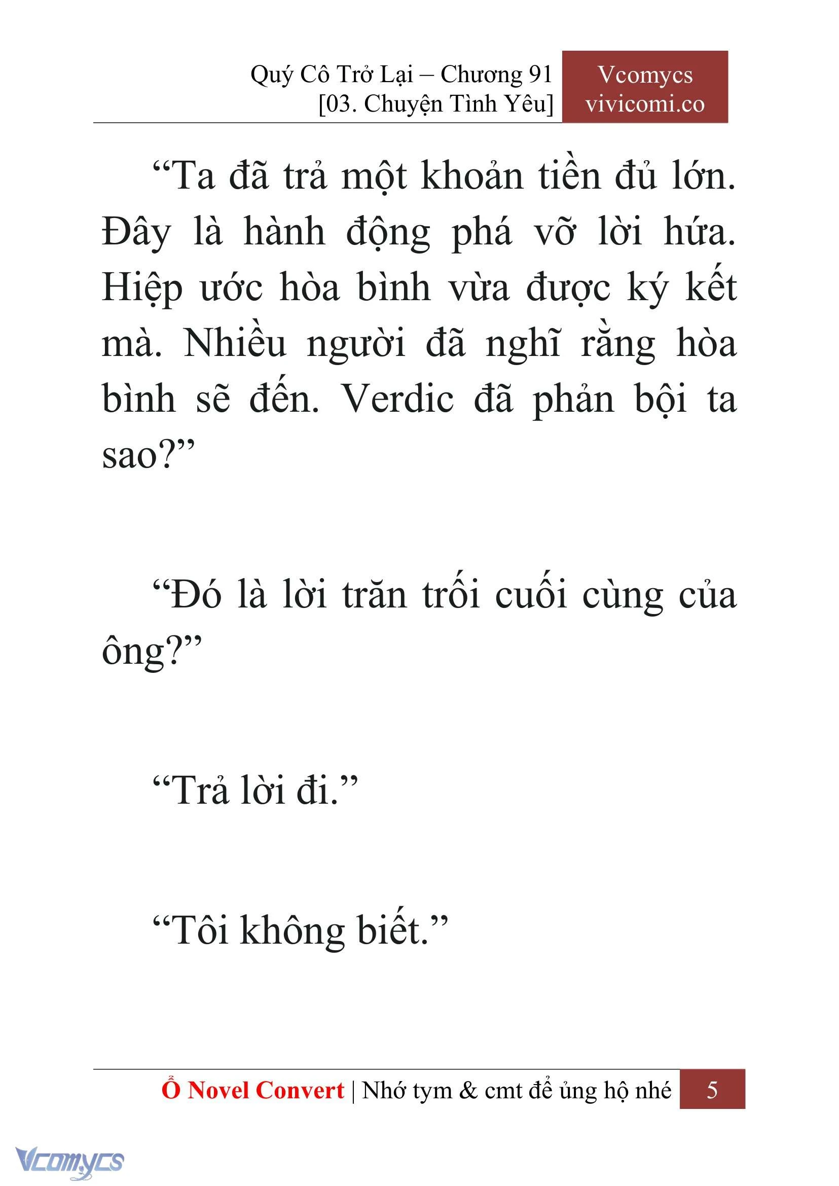 [Novel] Quý Cô Trở Lại Chapter  91 - 7